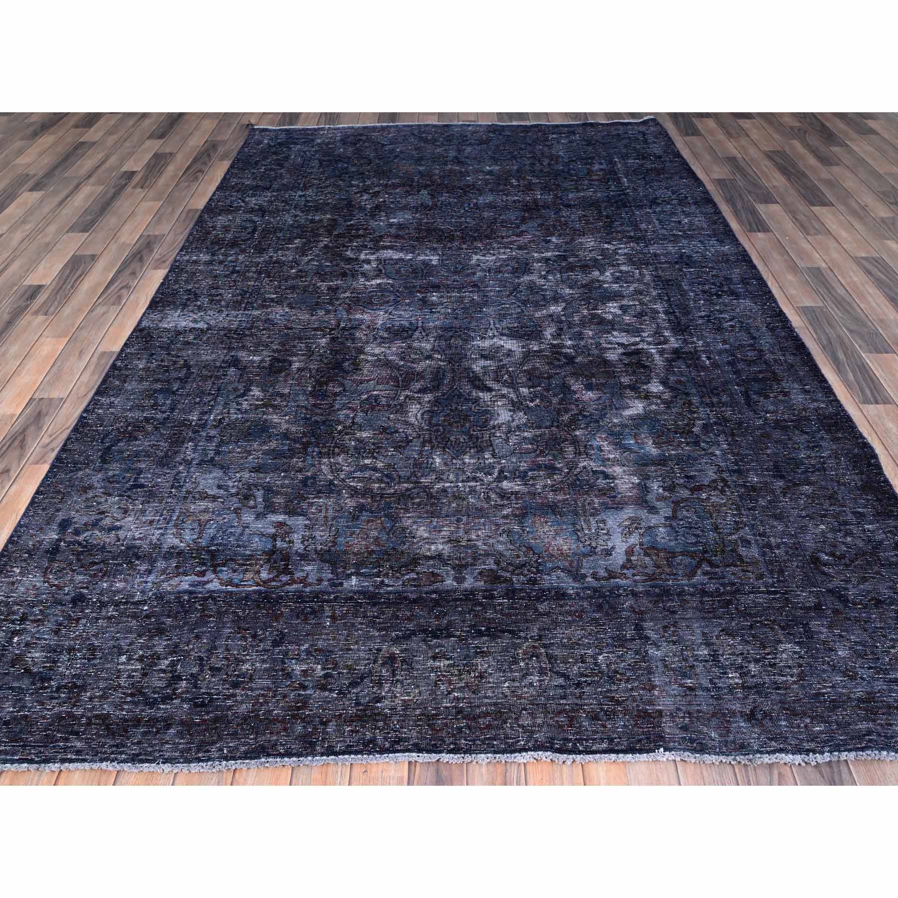 Overdyed-Vintage-Hand-Knotted-Rug-430550