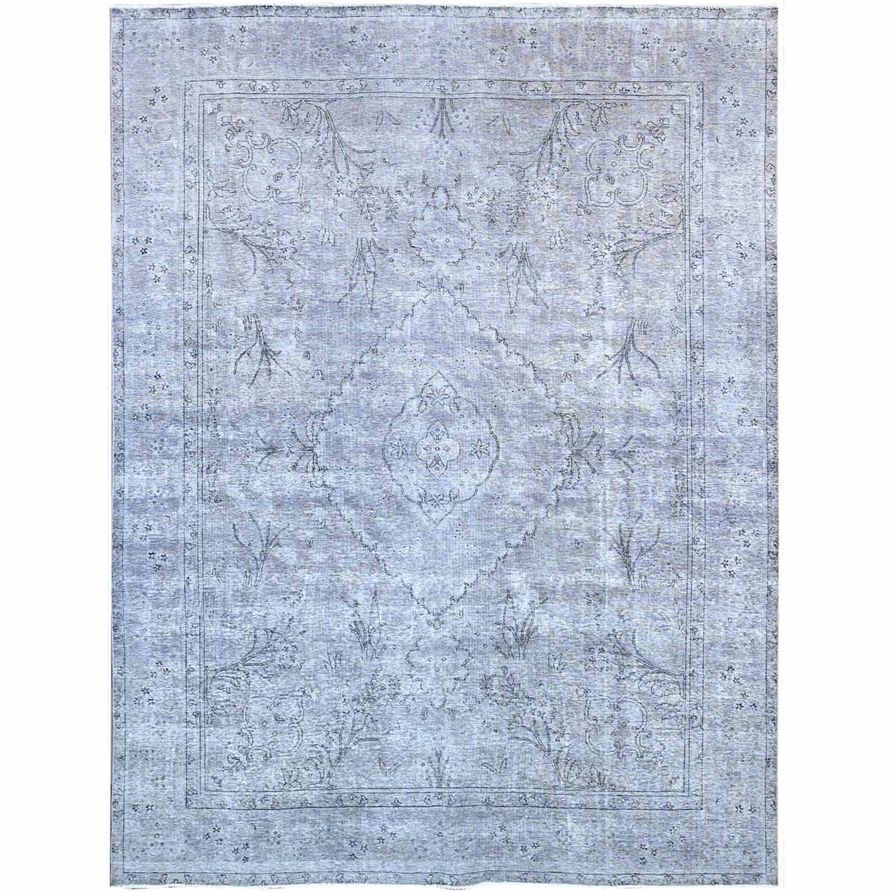 Overdyed-Vintage-Hand-Knotted-Rug-430965