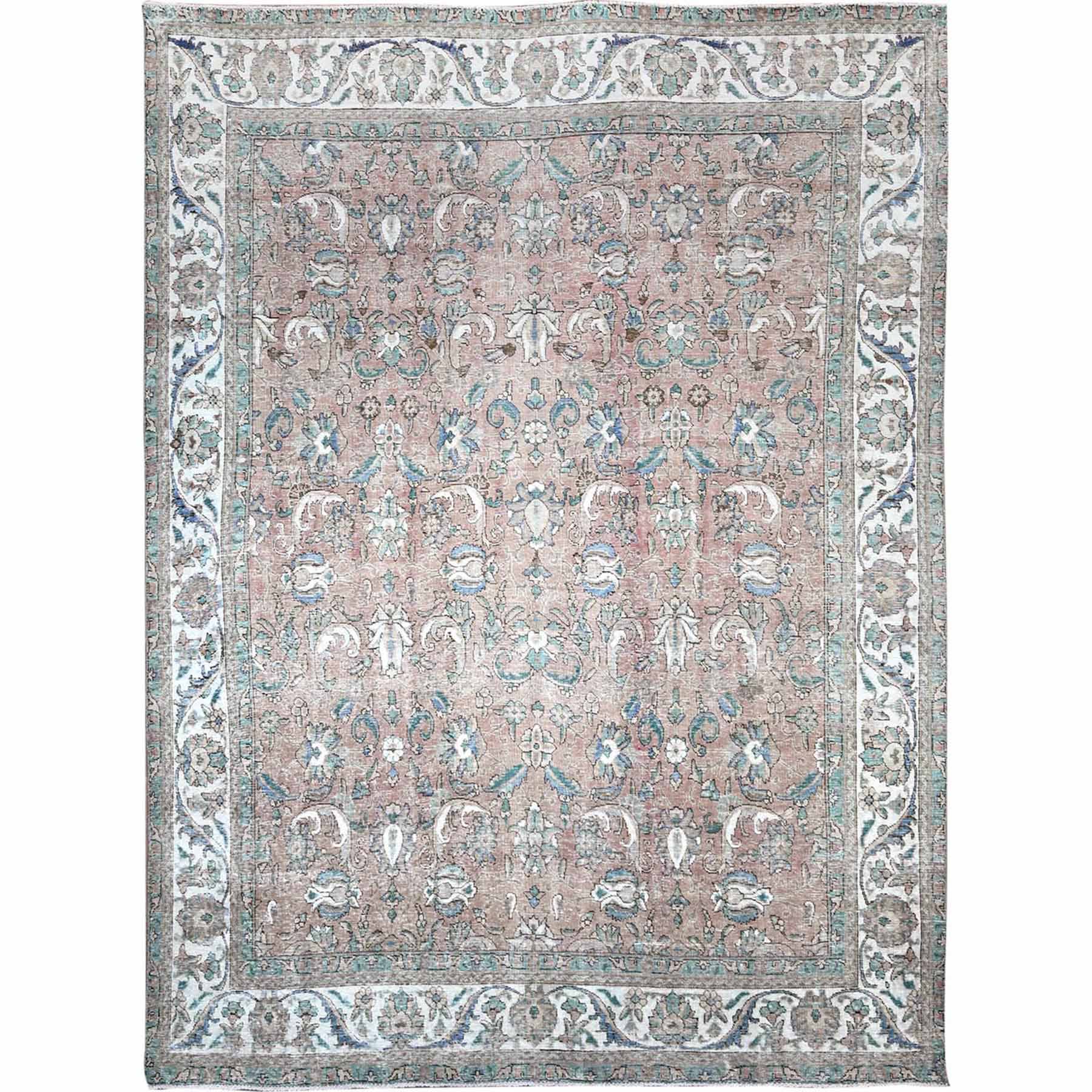 Overdyed-Vintage-Hand-Knotted-Rug-430980