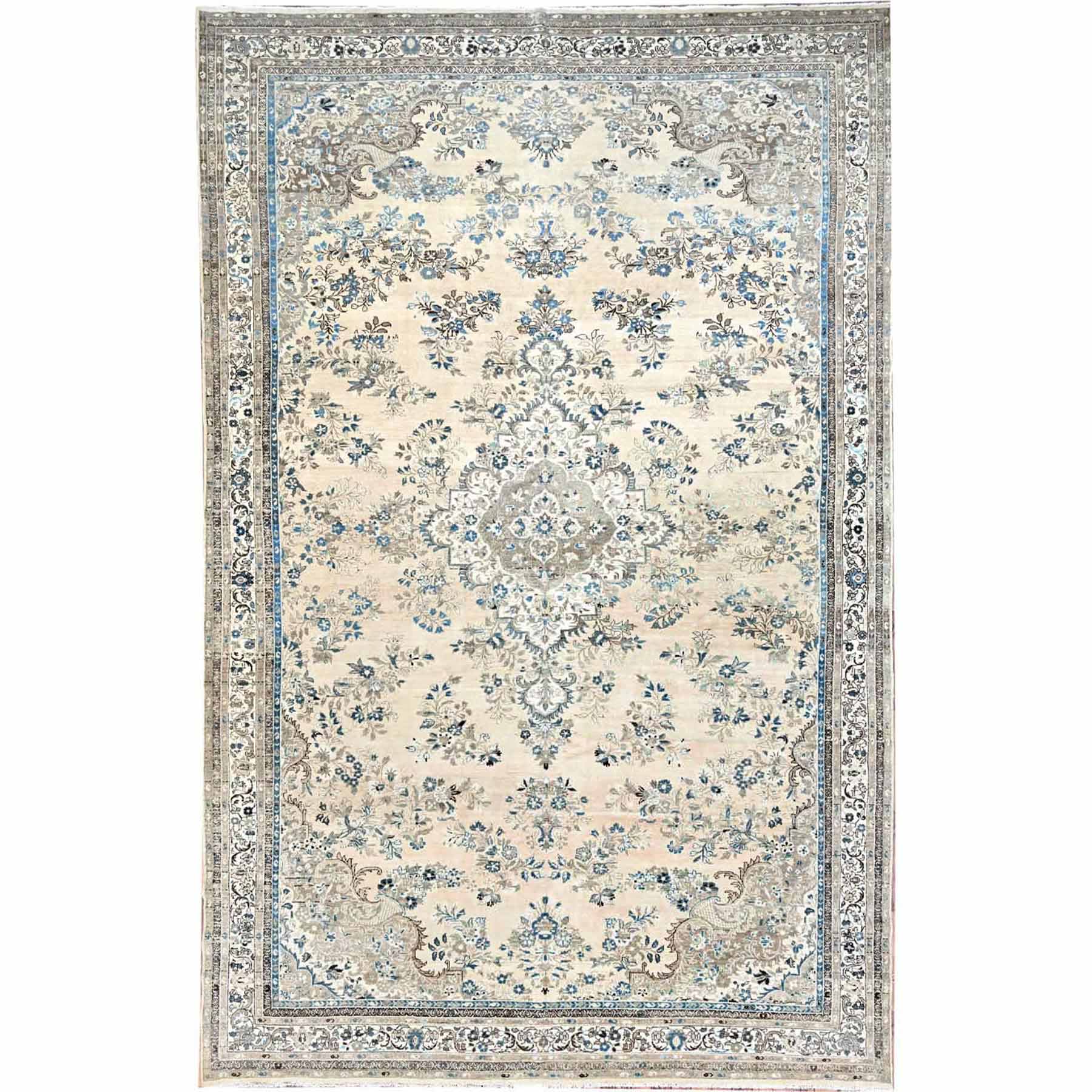 Overdyed-Vintage-Hand-Knotted-Rug-432460