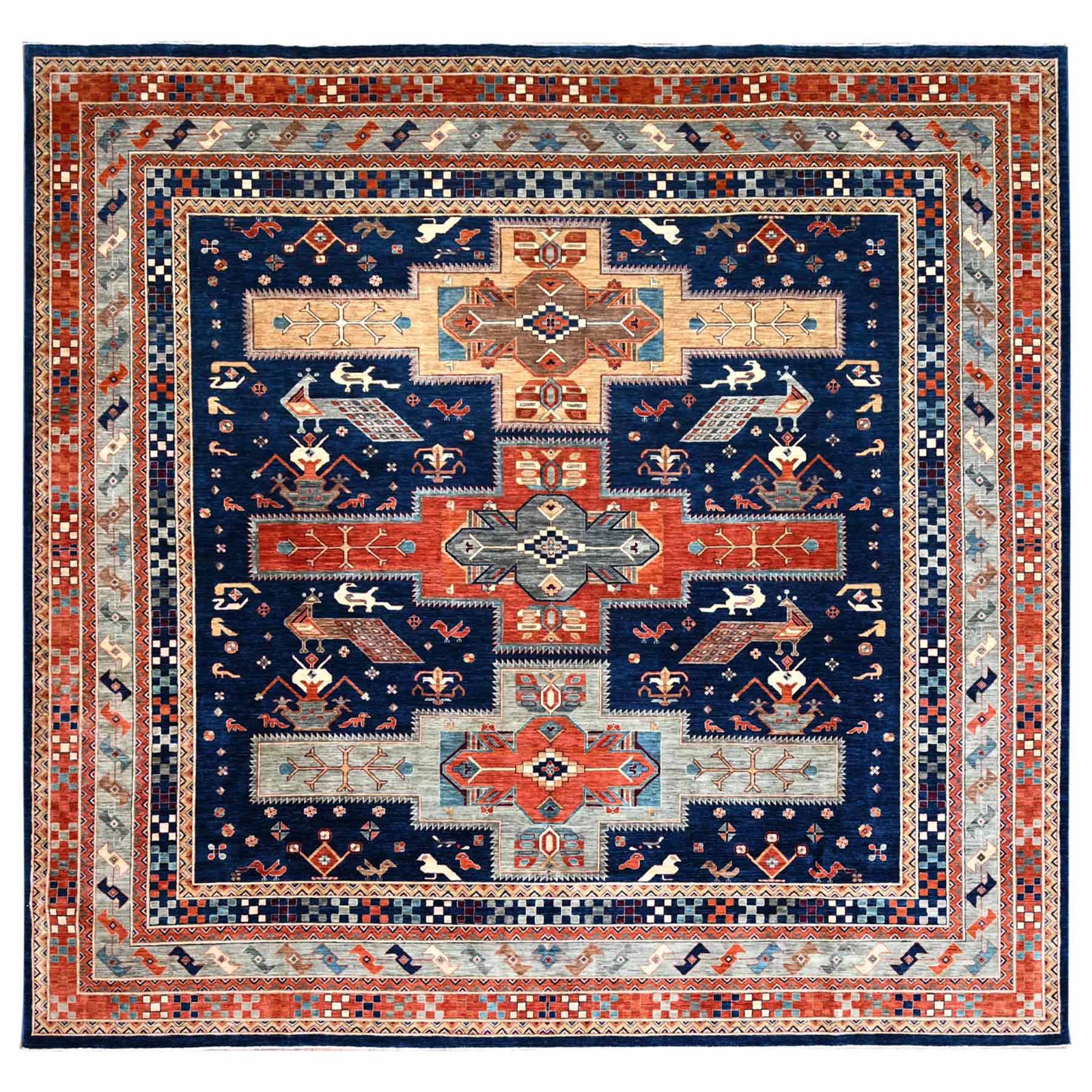 Tribal-Geometric-Hand-Knotted-Rug-432045