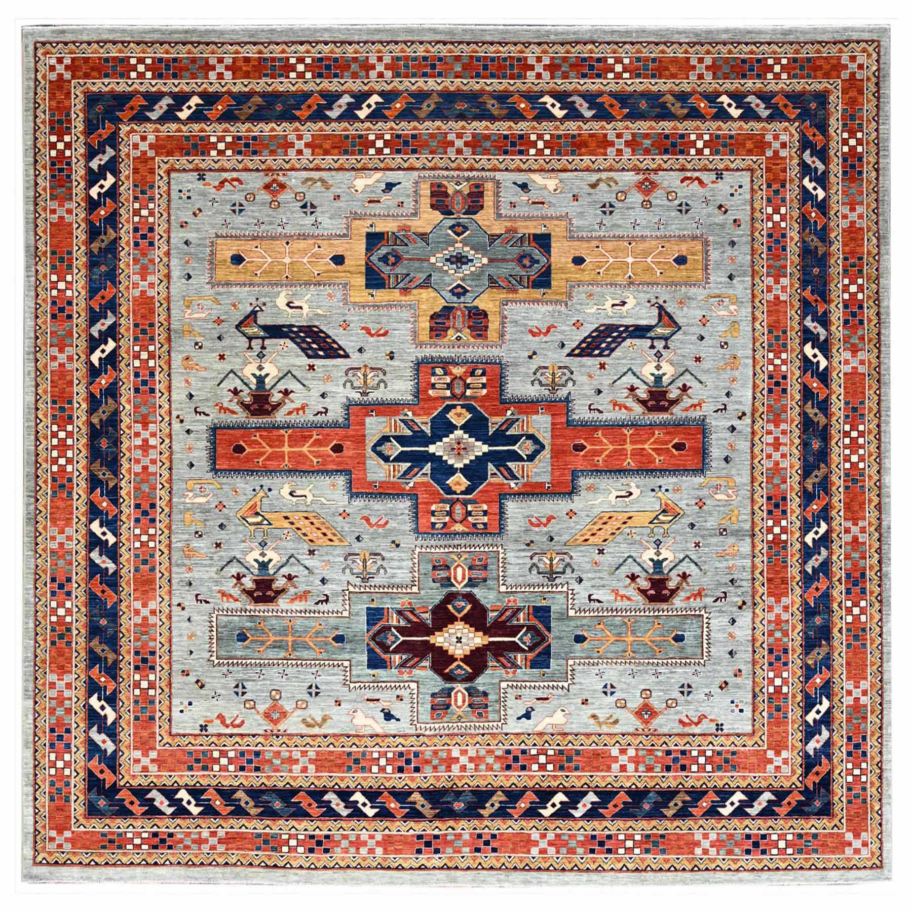 Tribal-Geometric-Hand-Knotted-Rug-432080