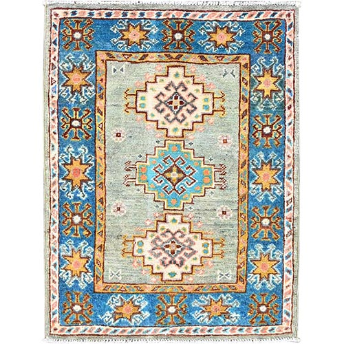 8x8 Kazak Natural Gray Afghan Natural dyes Hand knotted wool Square Ar –  Yildiz Rugs