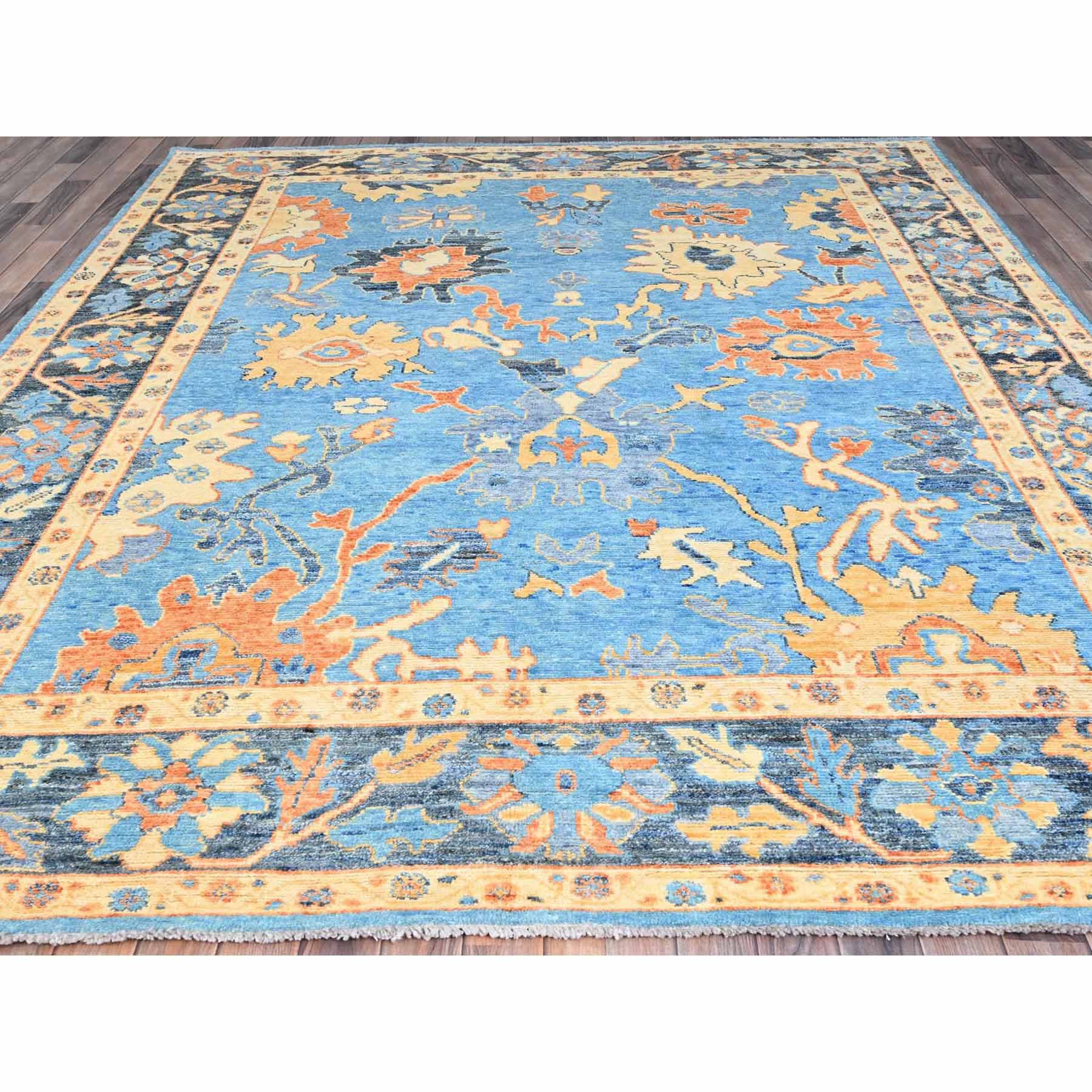 Oushak-And-Peshawar-Hand-Knotted-Rug-432520