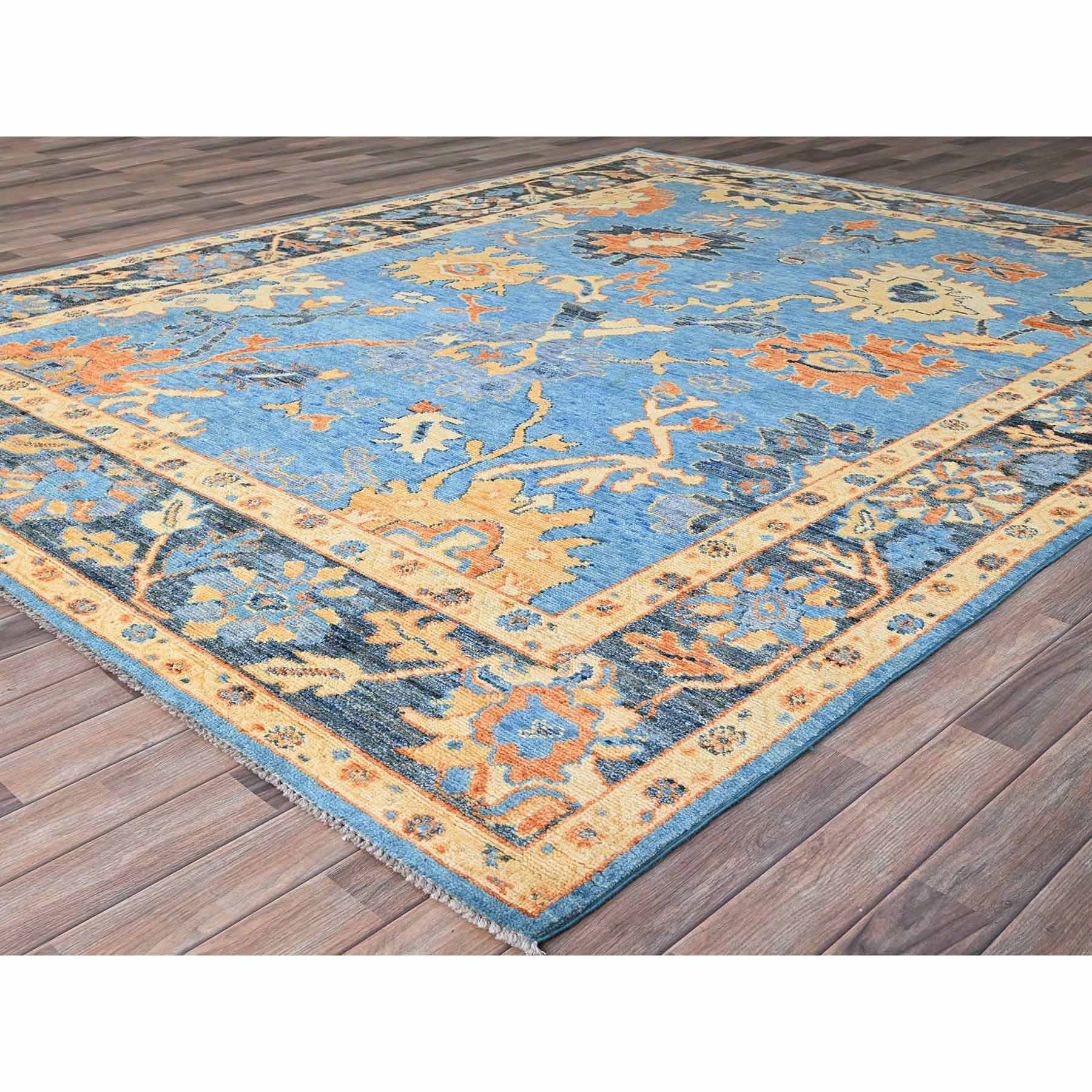 Oushak-And-Peshawar-Hand-Knotted-Rug-432520