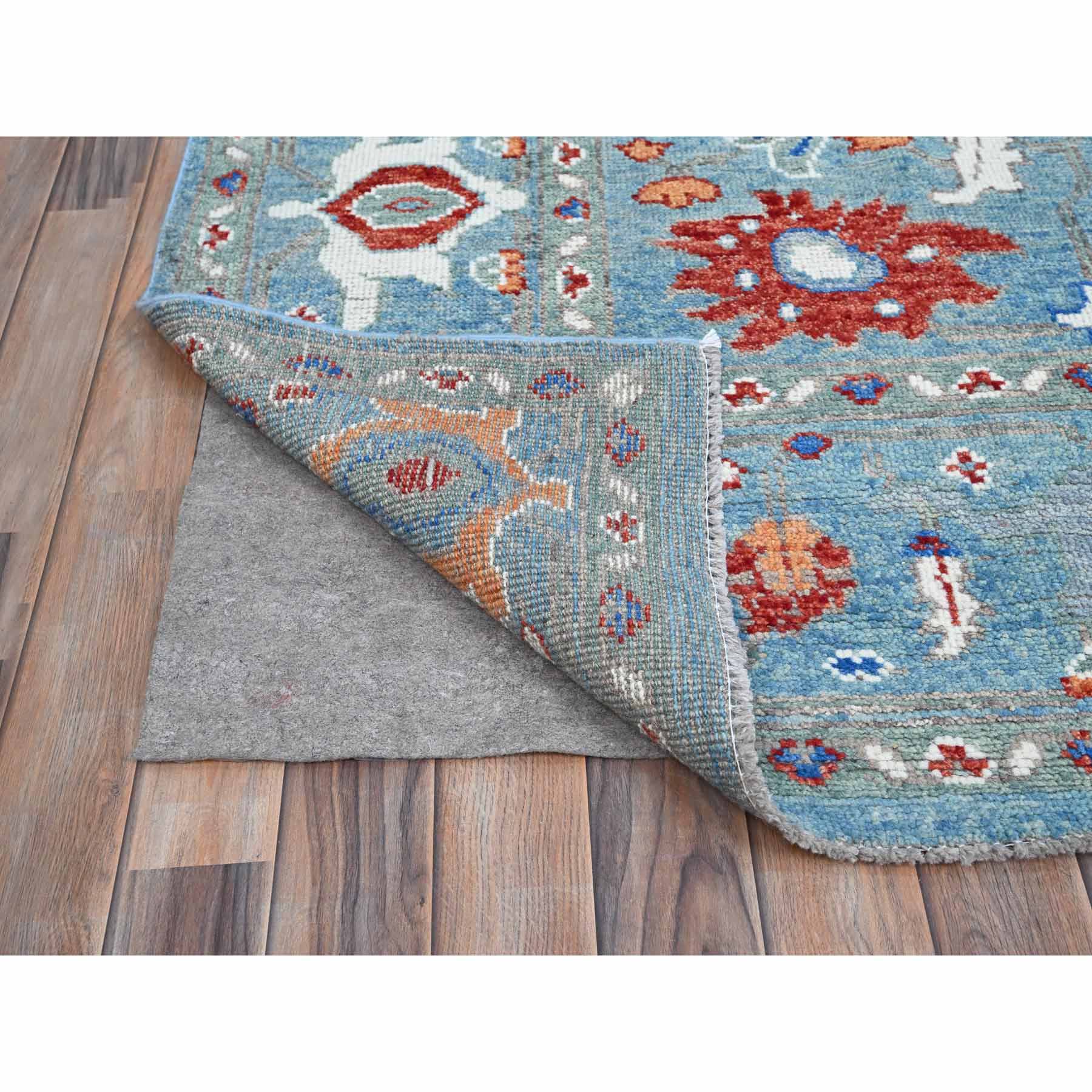 Oushak-And-Peshawar-Hand-Knotted-Rug-432525