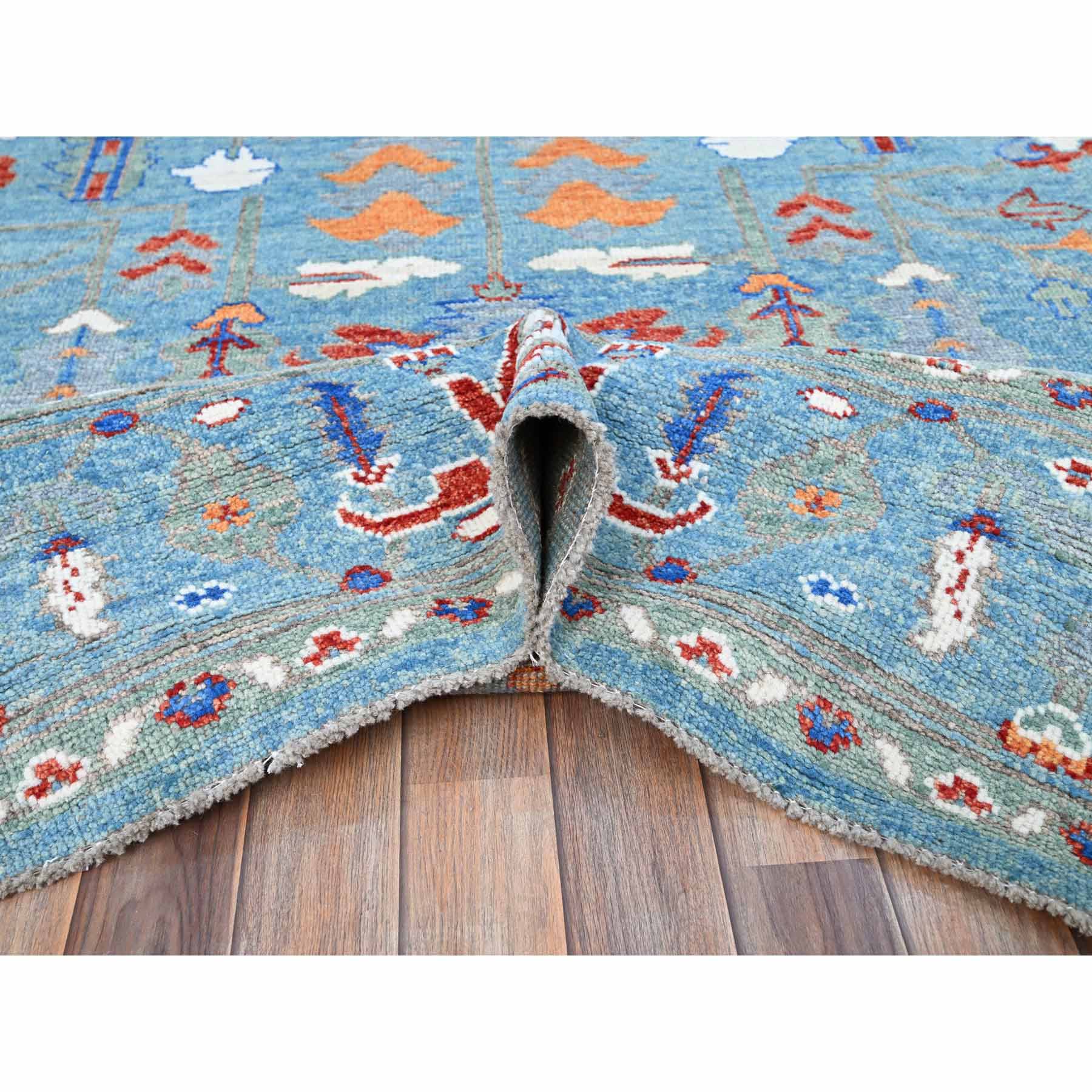 Oushak-And-Peshawar-Hand-Knotted-Rug-432525