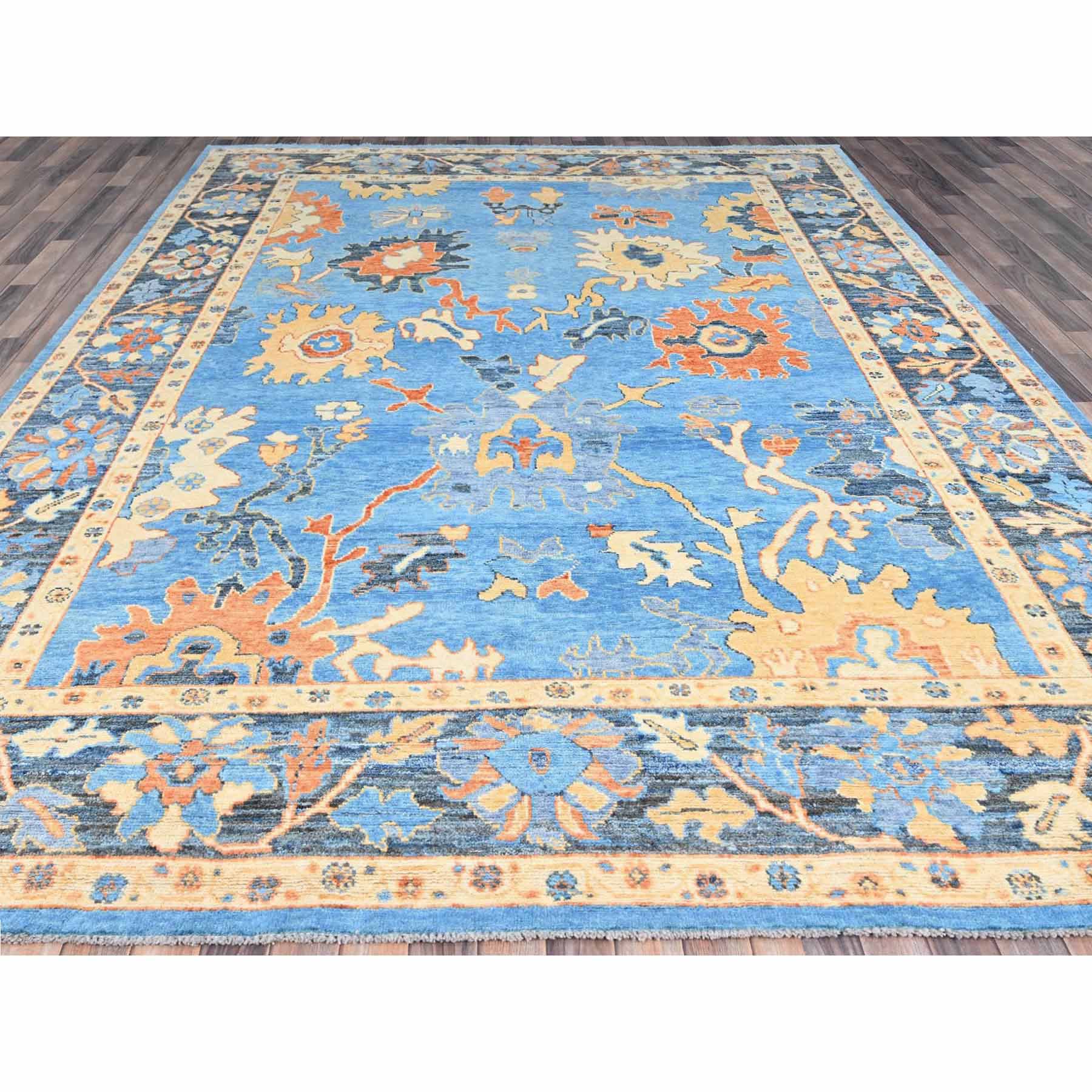 Oushak-And-Peshawar-Hand-Knotted-Rug-432530