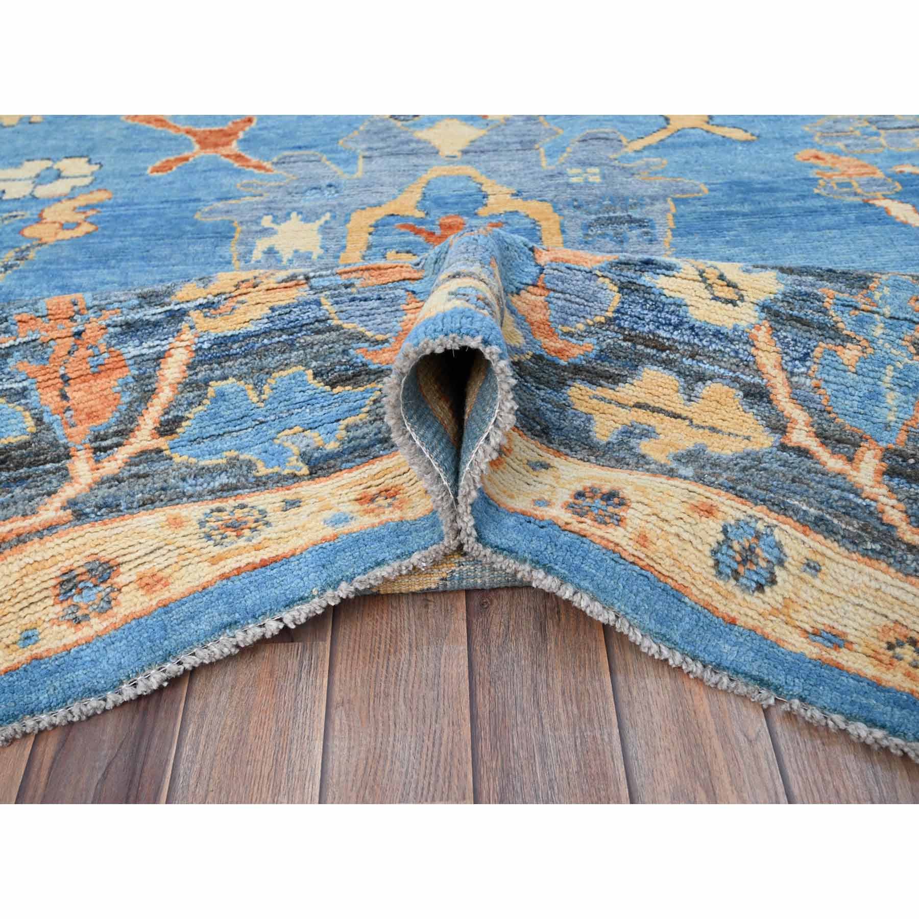 Oushak-And-Peshawar-Hand-Knotted-Rug-432530