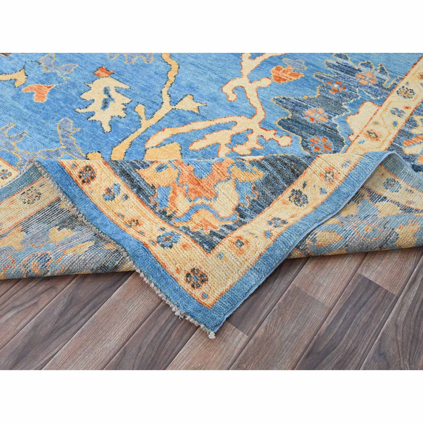 Oushak-And-Peshawar-Hand-Knotted-Rug-432530