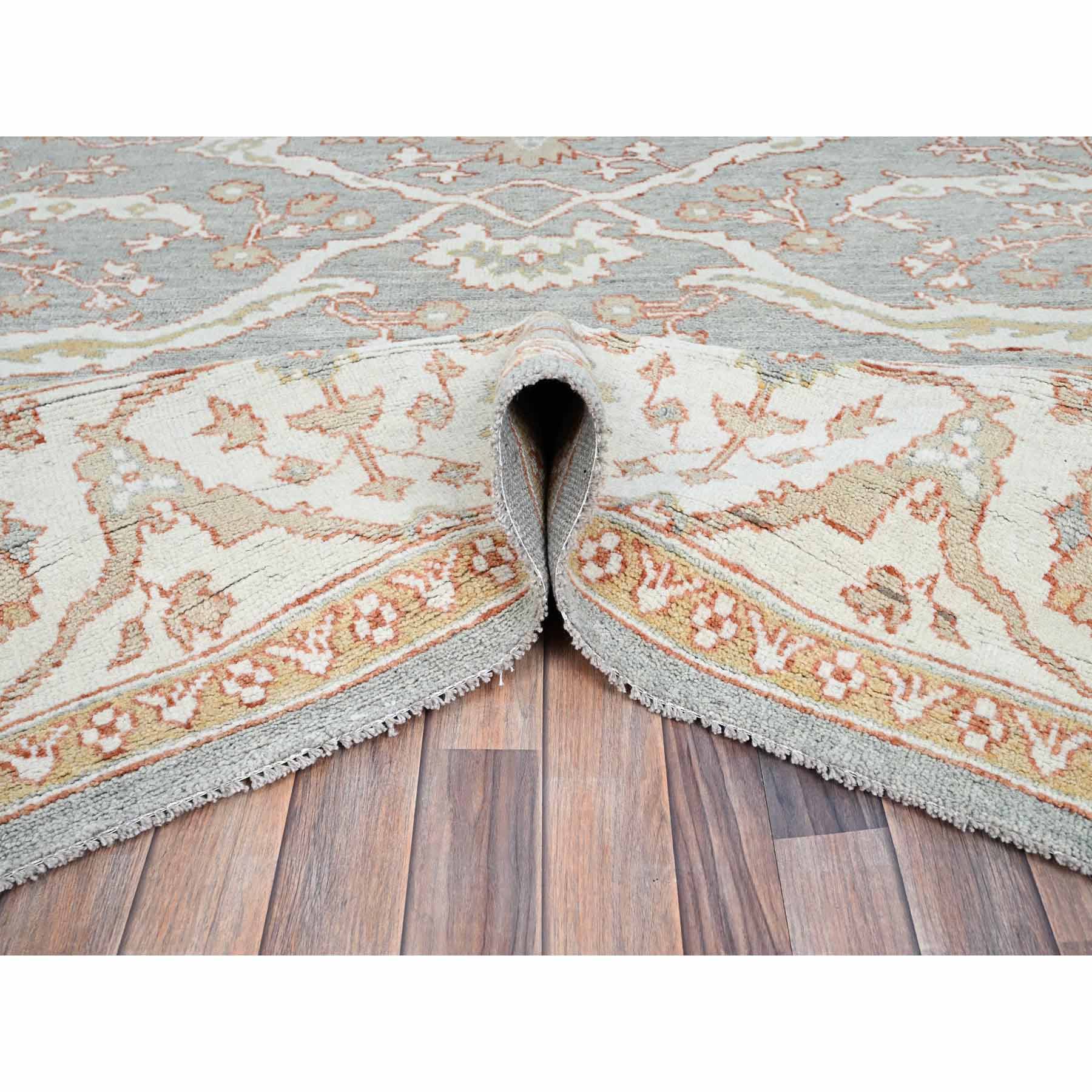 Oushak-And-Peshawar-Hand-Knotted-Rug-432535