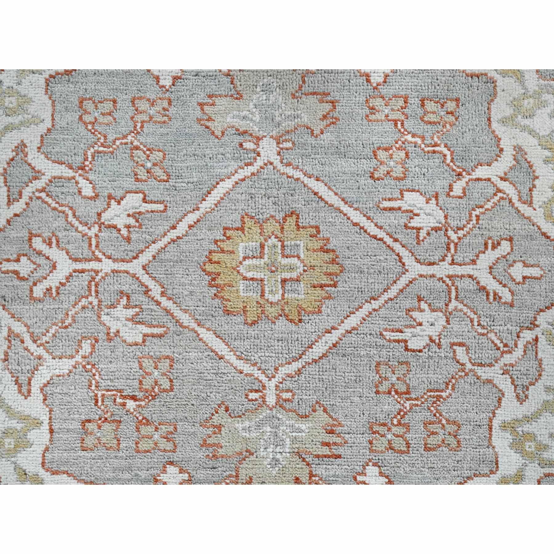 Oushak-And-Peshawar-Hand-Knotted-Rug-432535