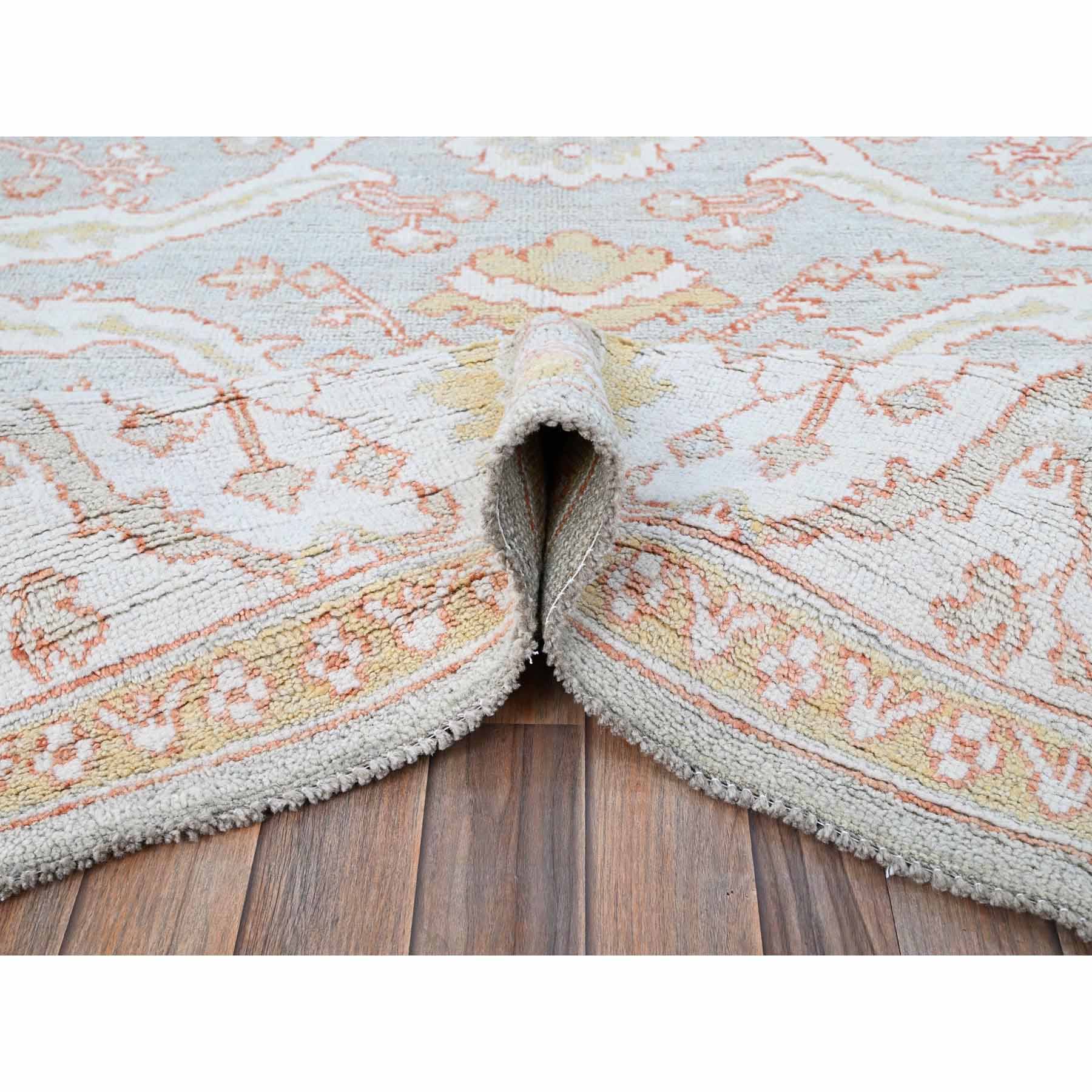 Oushak-And-Peshawar-Hand-Knotted-Rug-432540