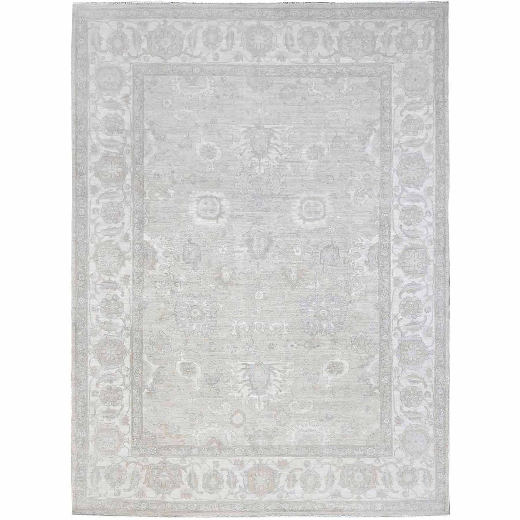 Oushak-And-Peshawar-Hand-Knotted-Rug-432565