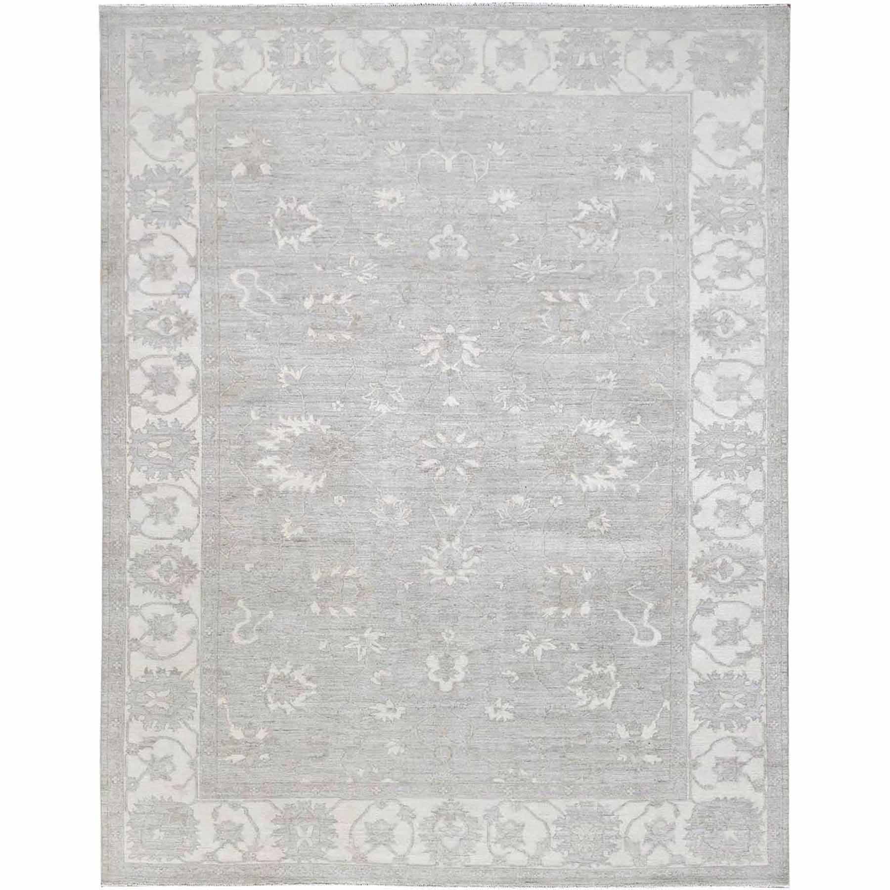 Oushak-And-Peshawar-Hand-Knotted-Rug-432570