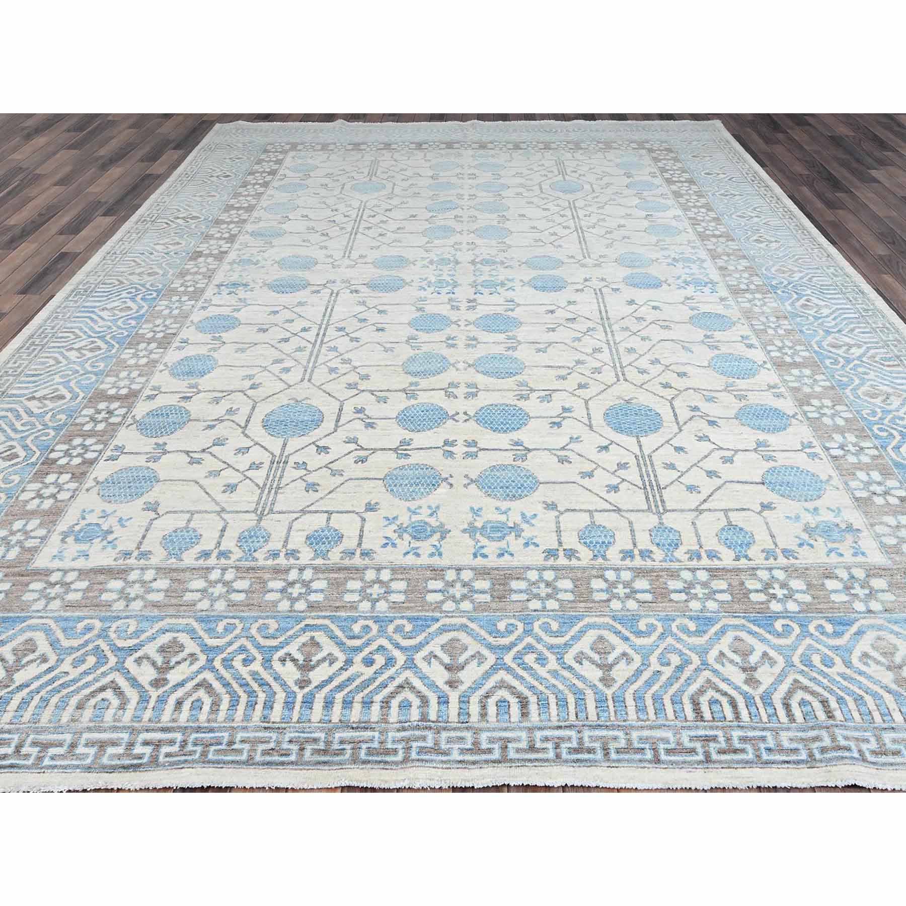 Oushak-And-Peshawar-Hand-Knotted-Rug-432590