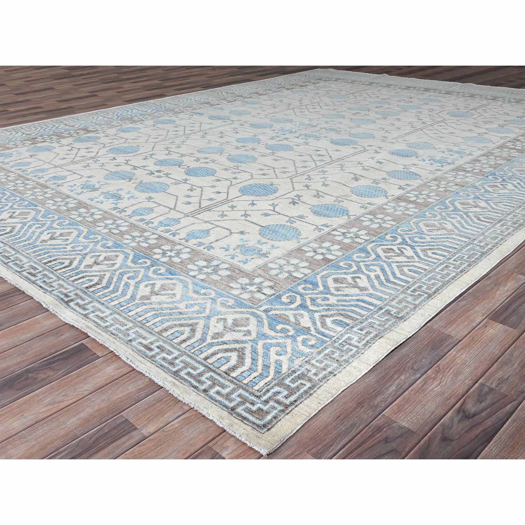 Oushak-And-Peshawar-Hand-Knotted-Rug-432590