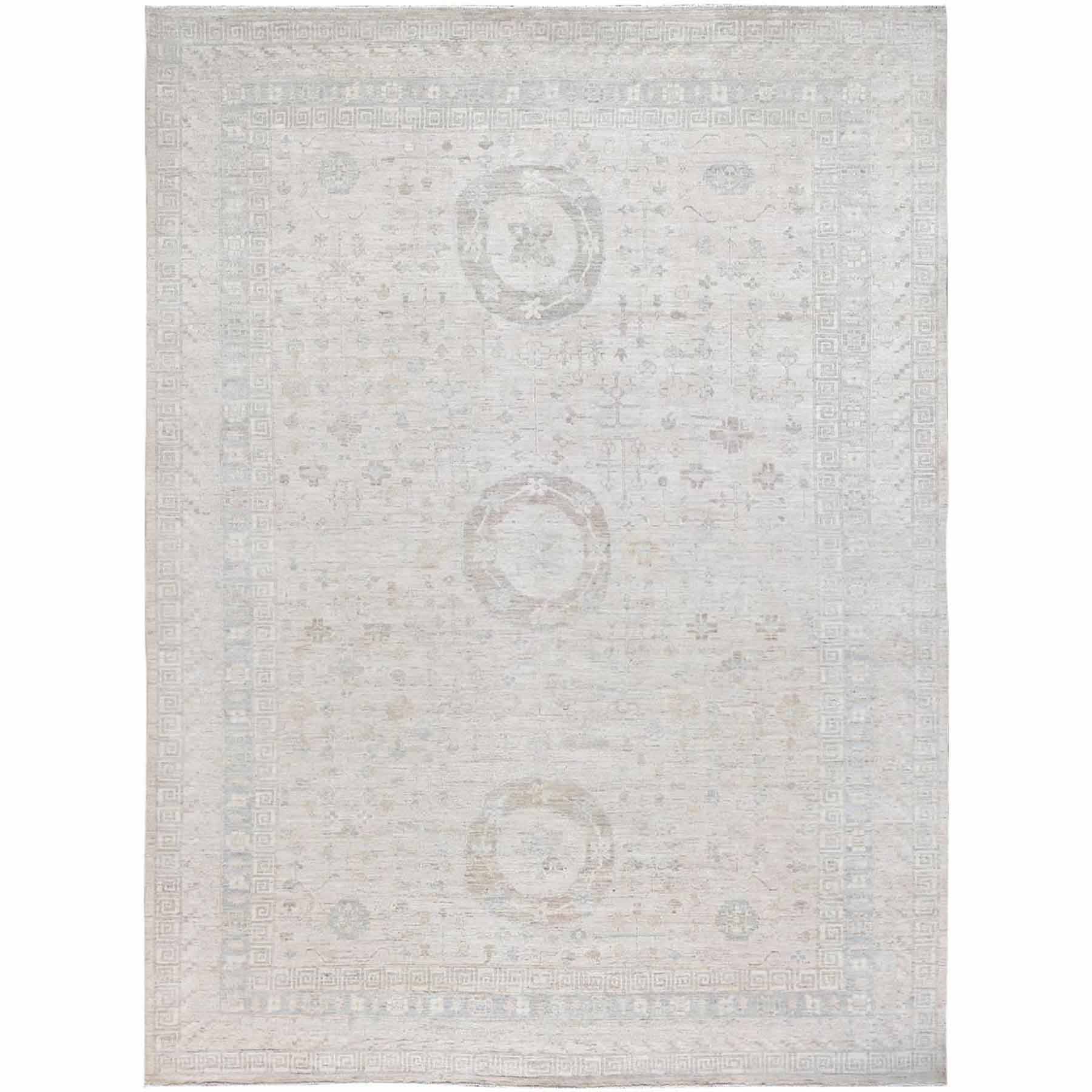 Oushak-And-Peshawar-Hand-Knotted-Rug-432600