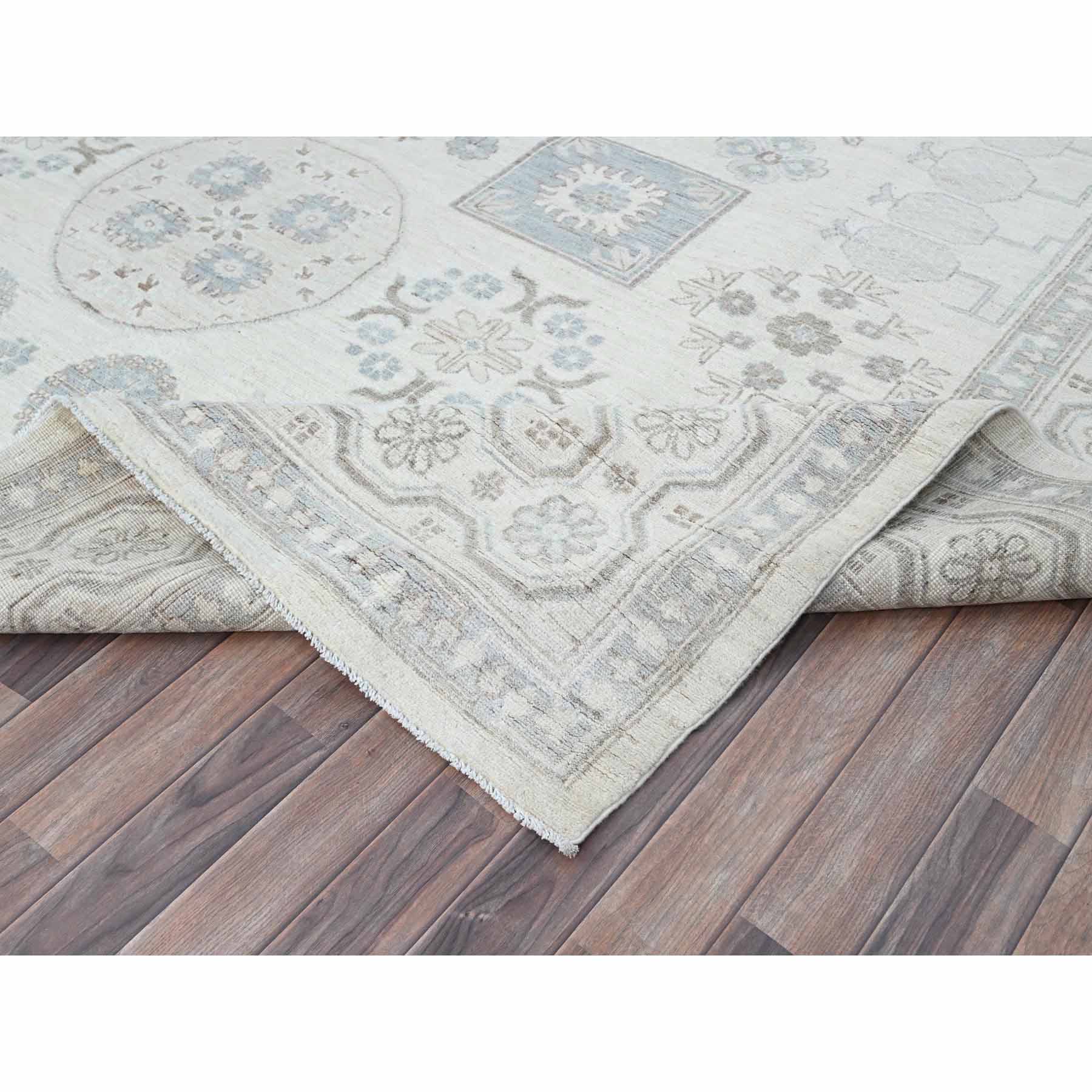 Oushak-And-Peshawar-Hand-Knotted-Rug-432605