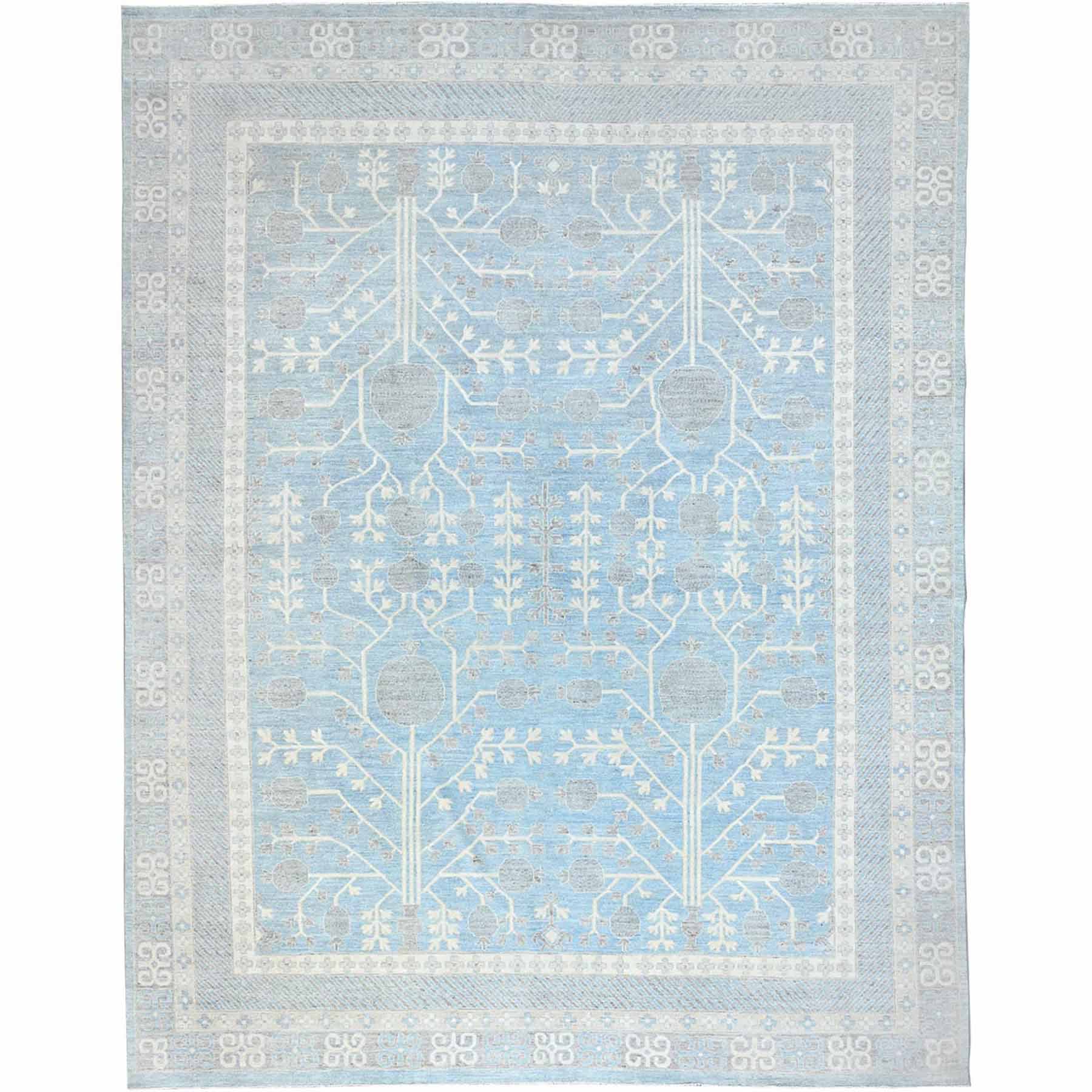 Oushak-And-Peshawar-Hand-Knotted-Rug-432615