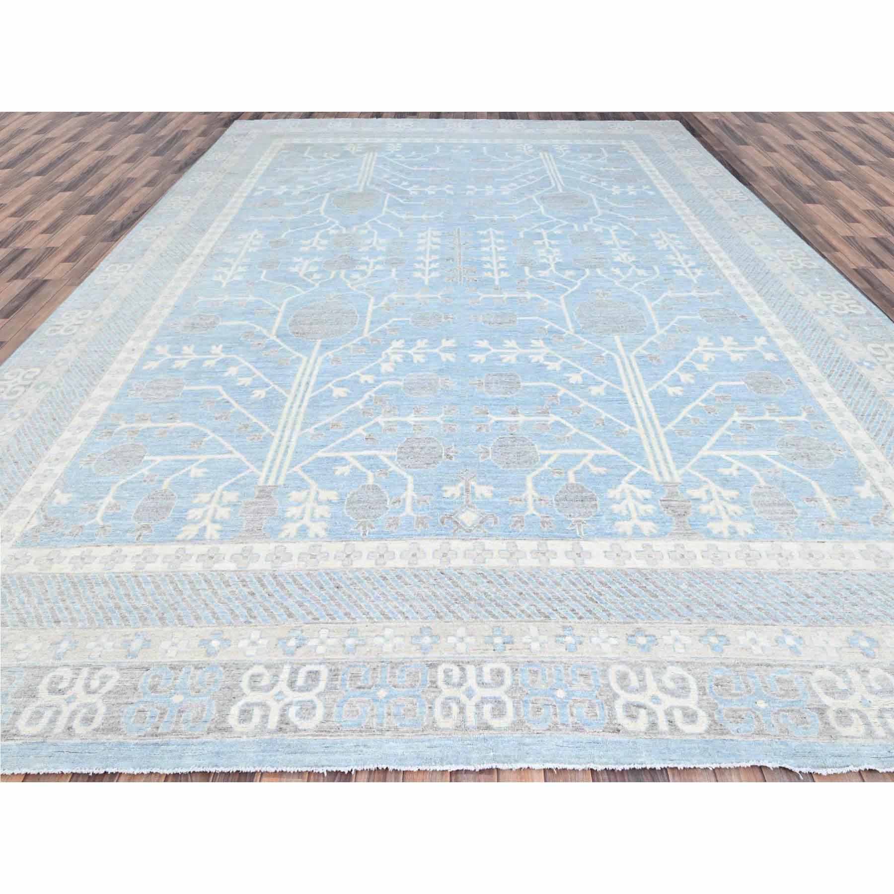 Oushak-And-Peshawar-Hand-Knotted-Rug-432615