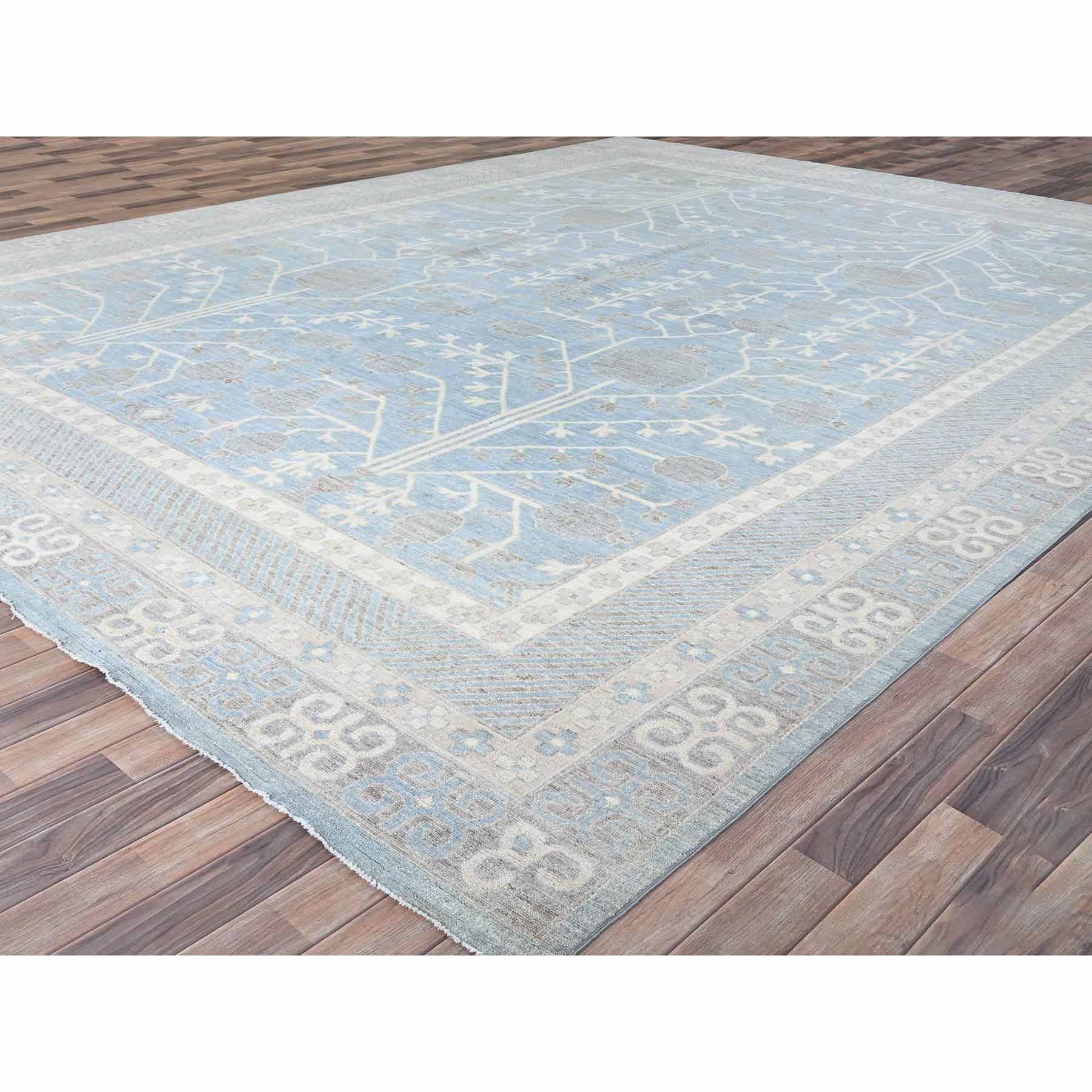 Oushak-And-Peshawar-Hand-Knotted-Rug-432615