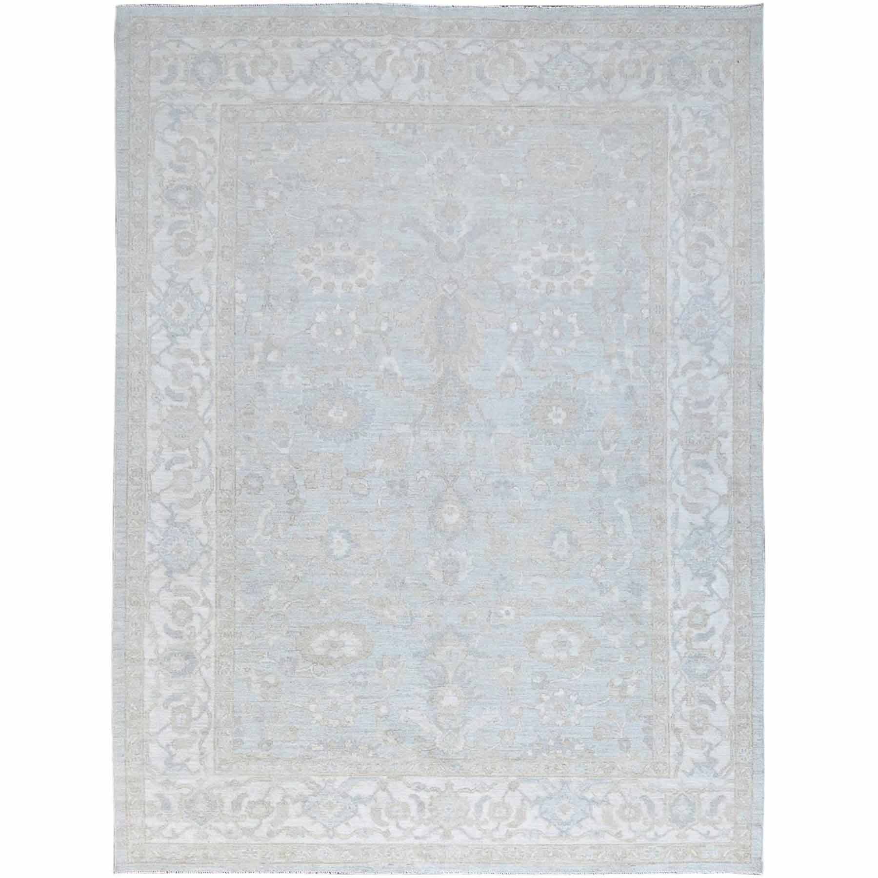 Oushak-And-Peshawar-Hand-Knotted-Rug-433525