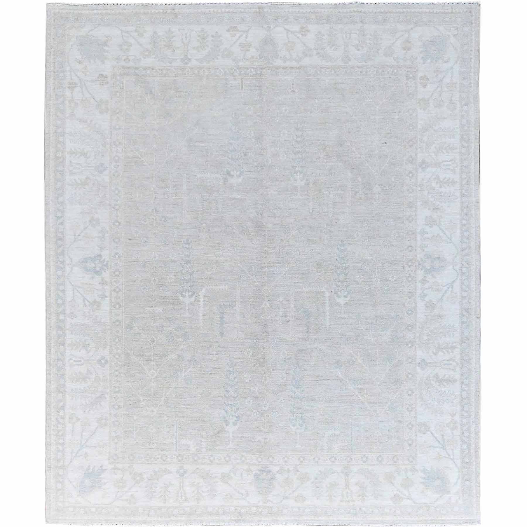 Oushak-And-Peshawar-Hand-Knotted-Rug-433540