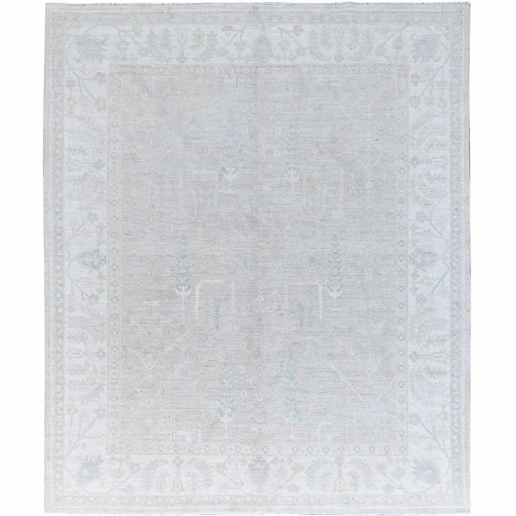 Oushak-And-Peshawar-Hand-Knotted-Rug-433540