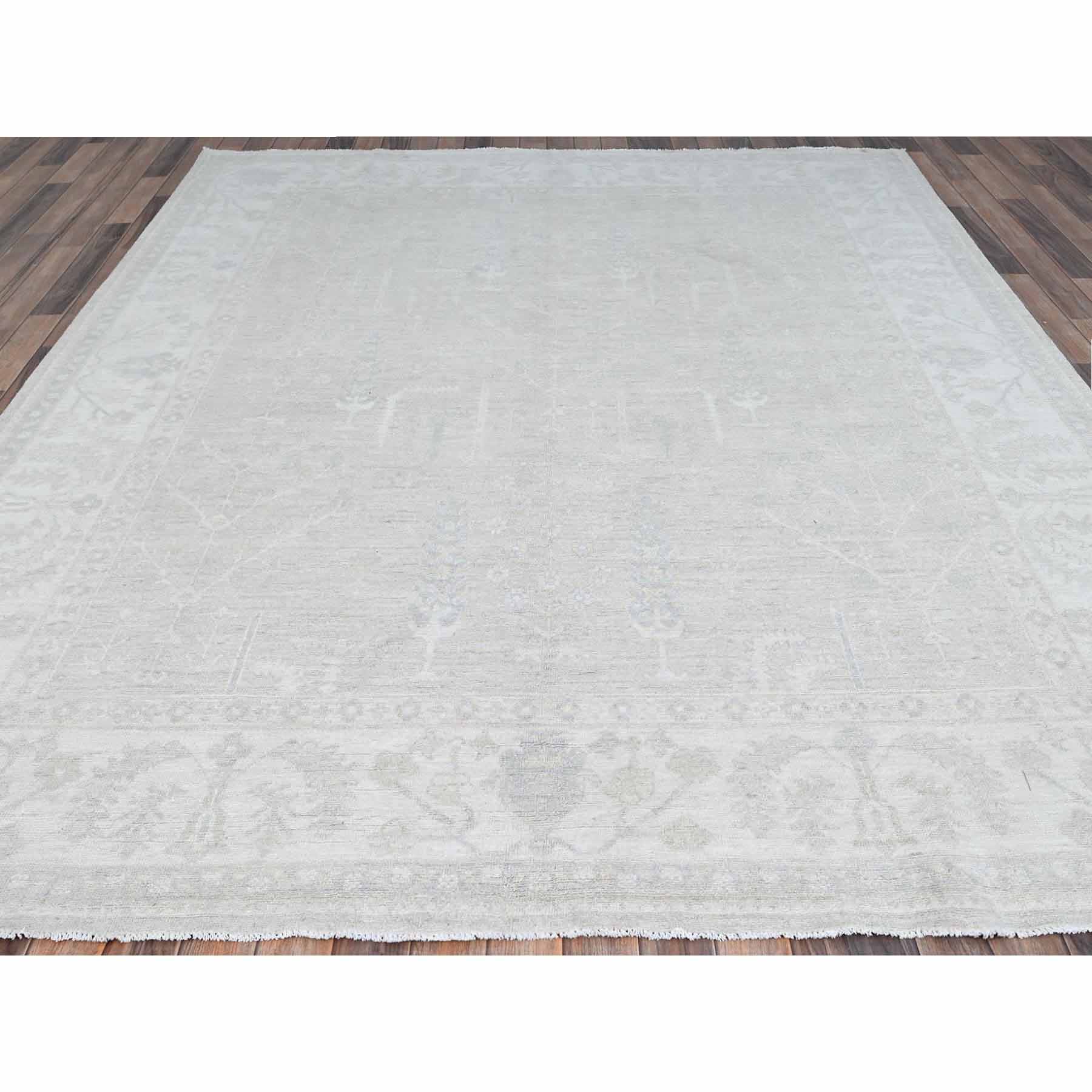 Oushak-And-Peshawar-Hand-Knotted-Rug-433540