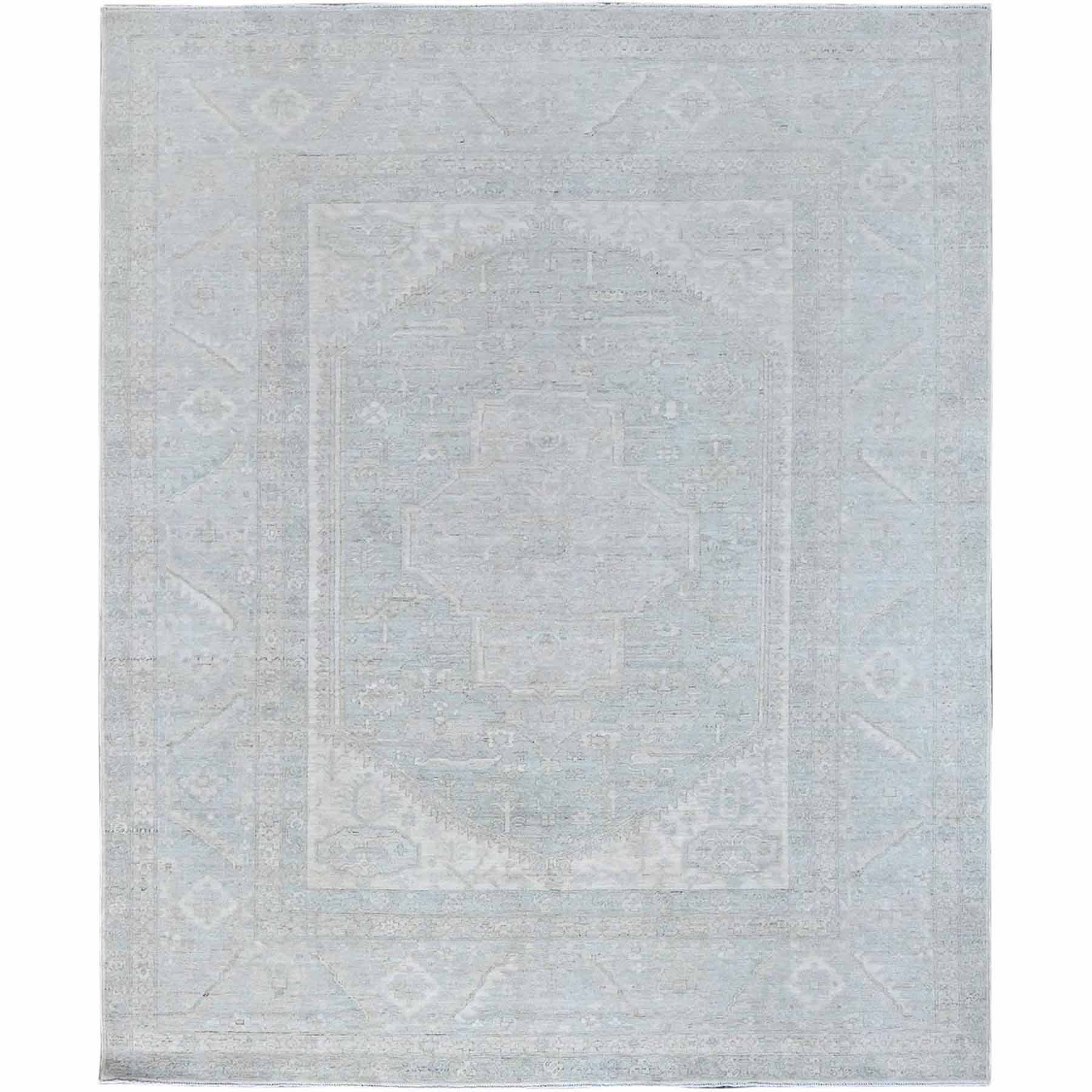 Oushak-And-Peshawar-Hand-Knotted-Rug-433545