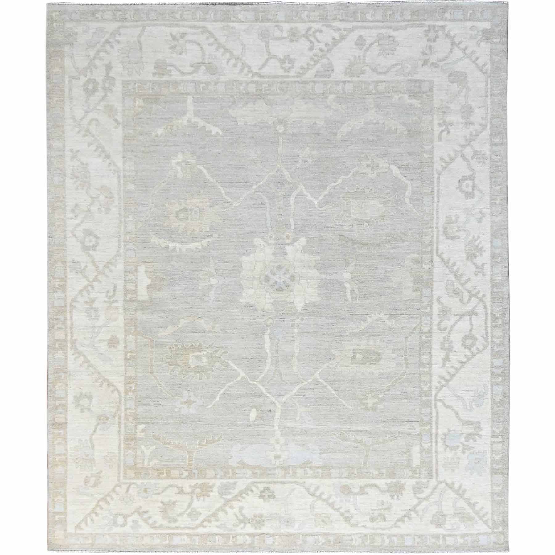 Oushak-And-Peshawar-Hand-Knotted-Rug-433550