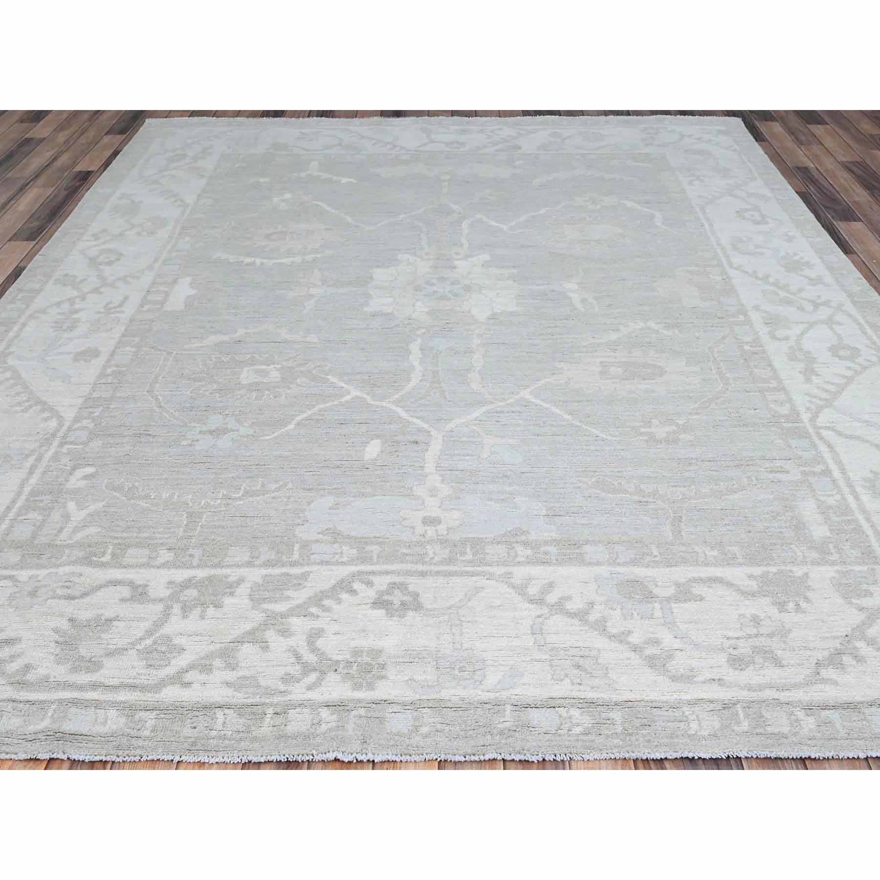 Oushak-And-Peshawar-Hand-Knotted-Rug-433550