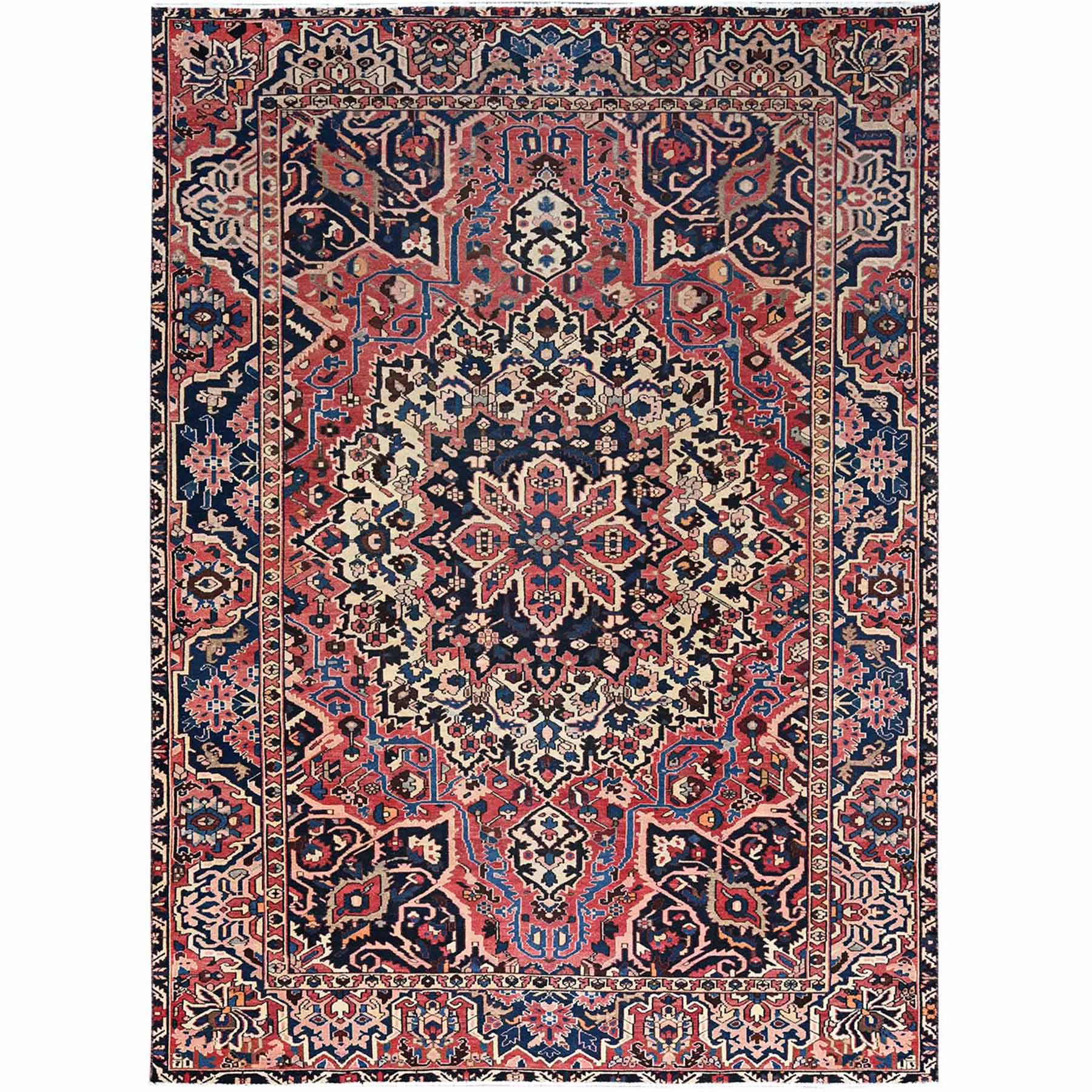 Overdyed-Vintage-Hand-Knotted-Rug-433085