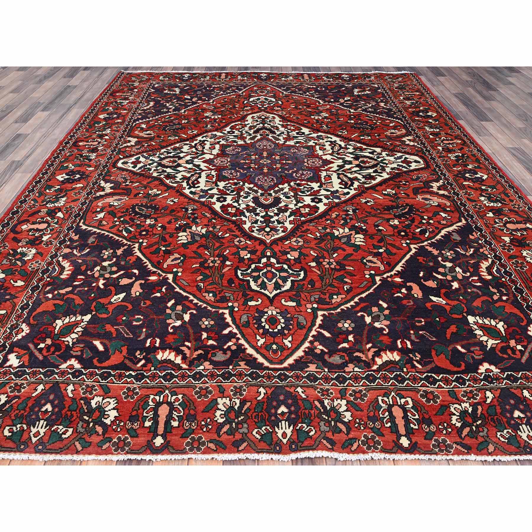 Overdyed-Vintage-Hand-Knotted-Rug-433090