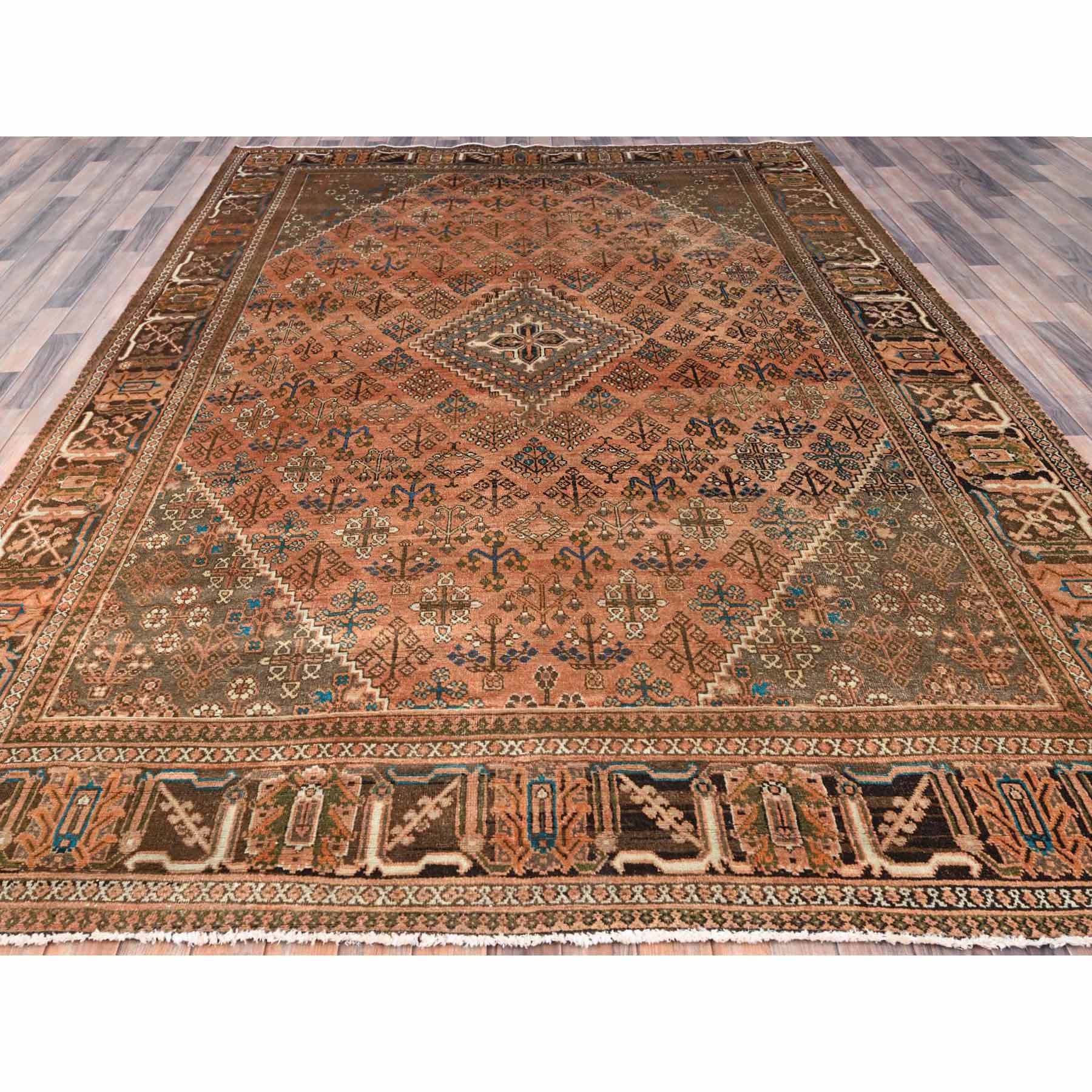 Overdyed-Vintage-Hand-Knotted-Rug-433095