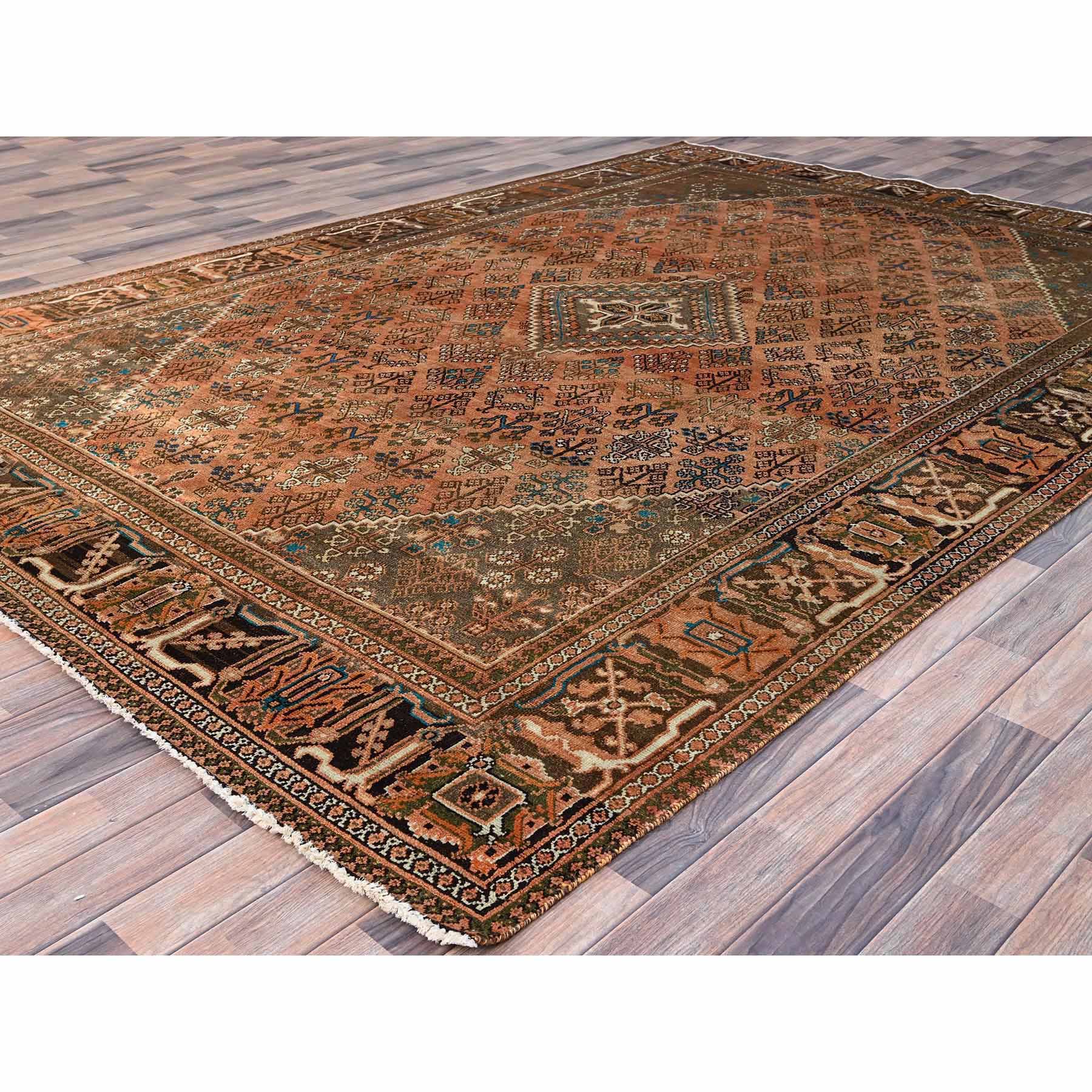 Overdyed-Vintage-Hand-Knotted-Rug-433095