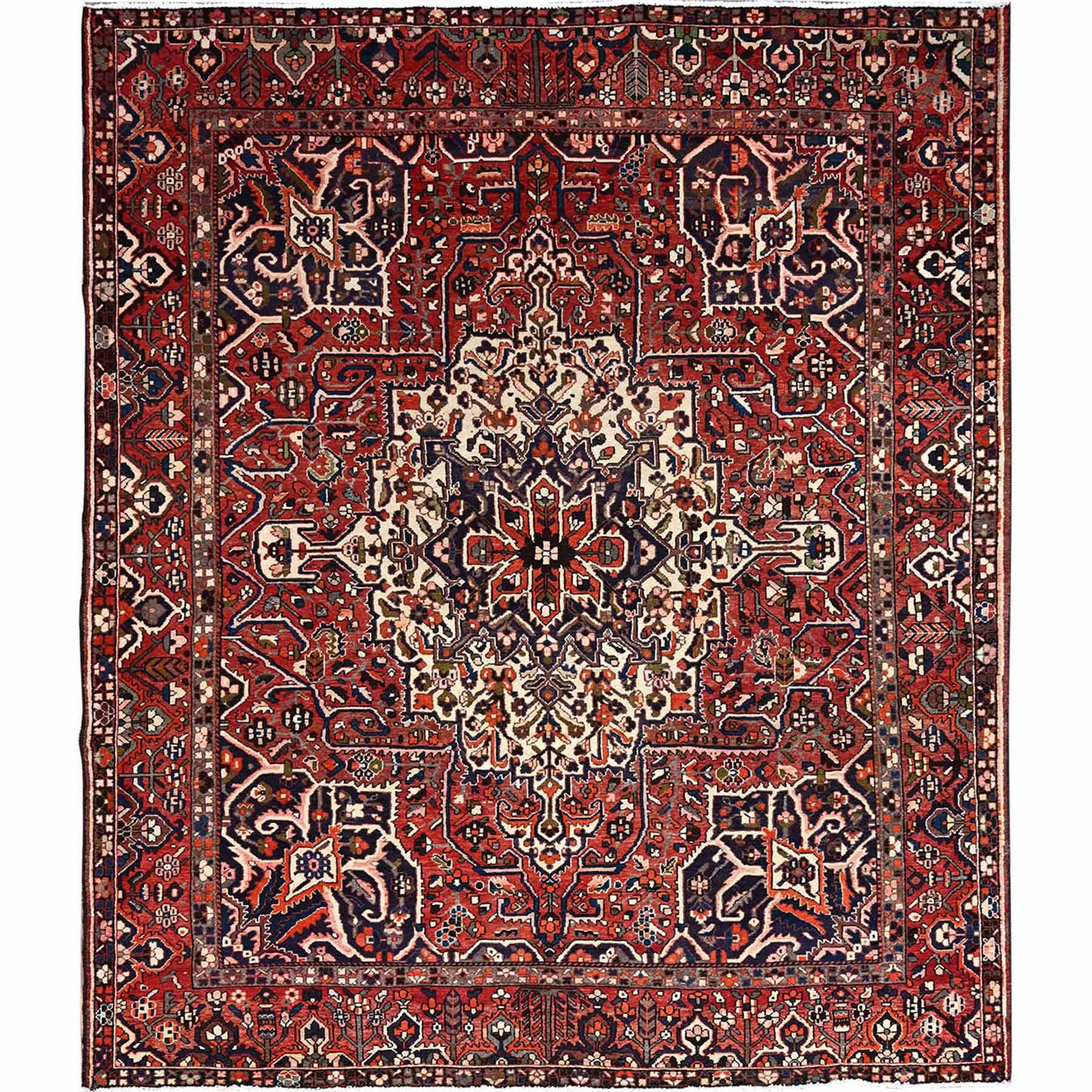 Overdyed-Vintage-Hand-Knotted-Rug-433100