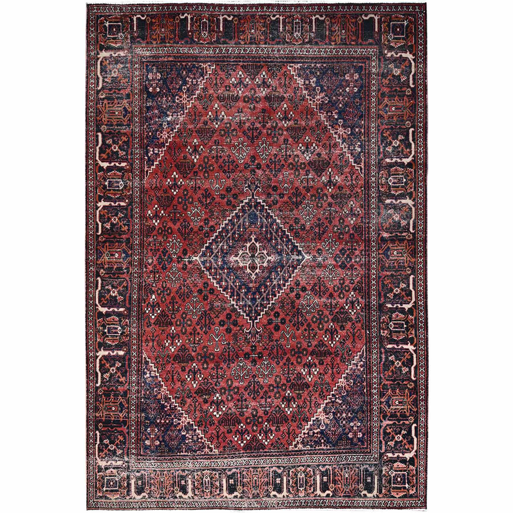 Overdyed-Vintage-Hand-Knotted-Rug-433110