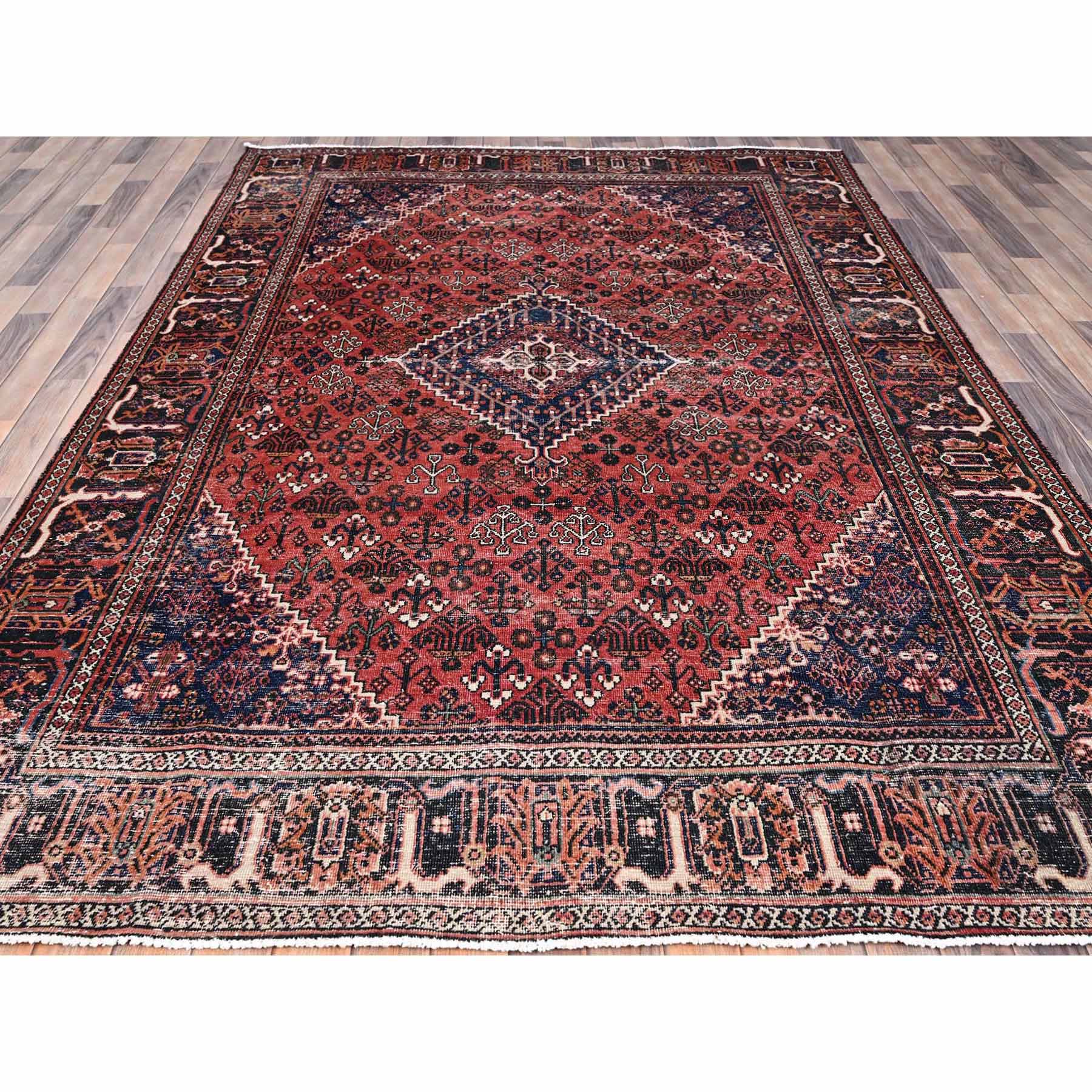 Overdyed-Vintage-Hand-Knotted-Rug-433110