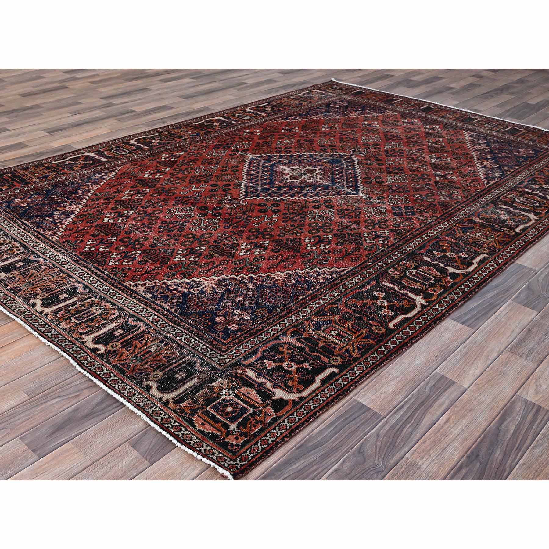 Overdyed-Vintage-Hand-Knotted-Rug-433110