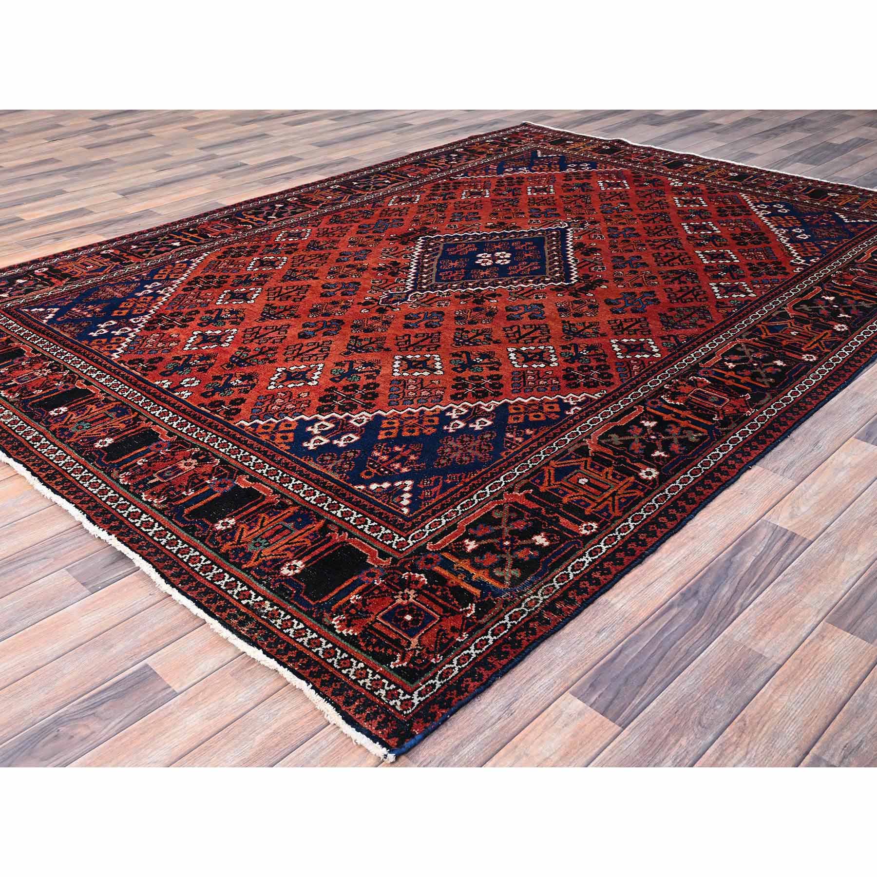 Overdyed-Vintage-Hand-Knotted-Rug-433115