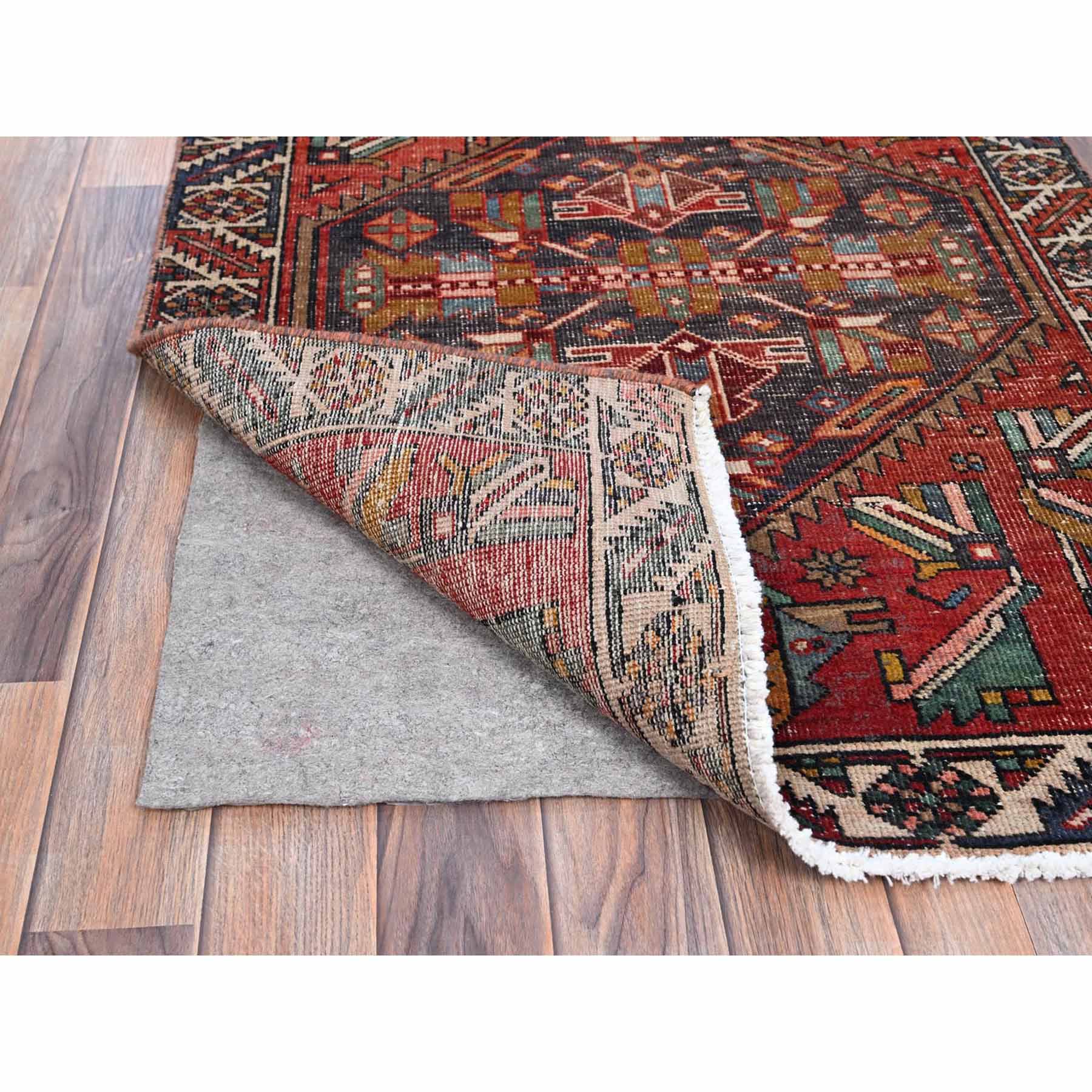 Overdyed-Vintage-Hand-Knotted-Rug-433180