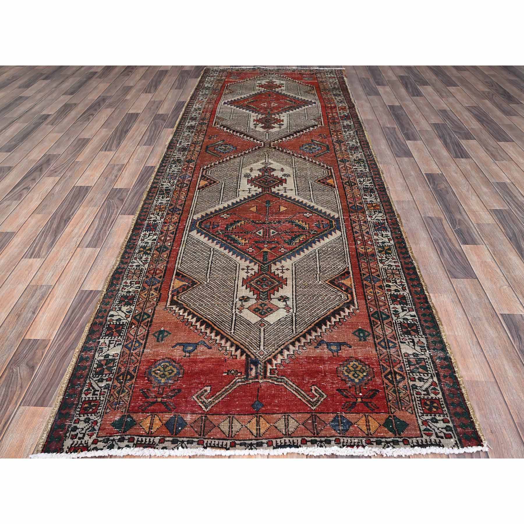 Overdyed-Vintage-Hand-Knotted-Rug-433220