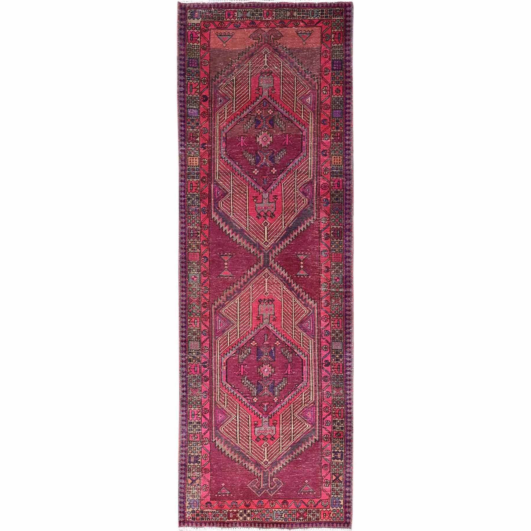 Overdyed-Vintage-Hand-Knotted-Rug-433300