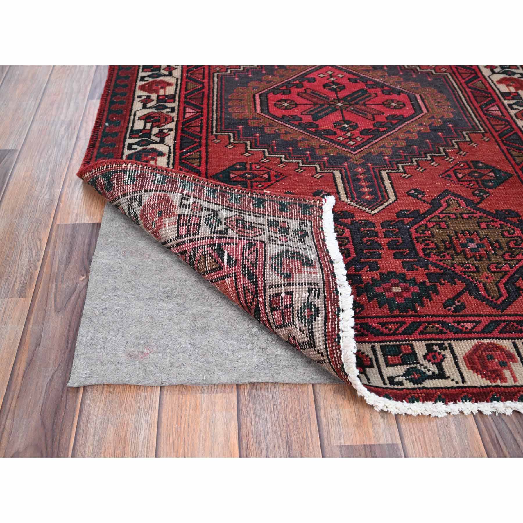 Overdyed-Vintage-Hand-Knotted-Rug-433310