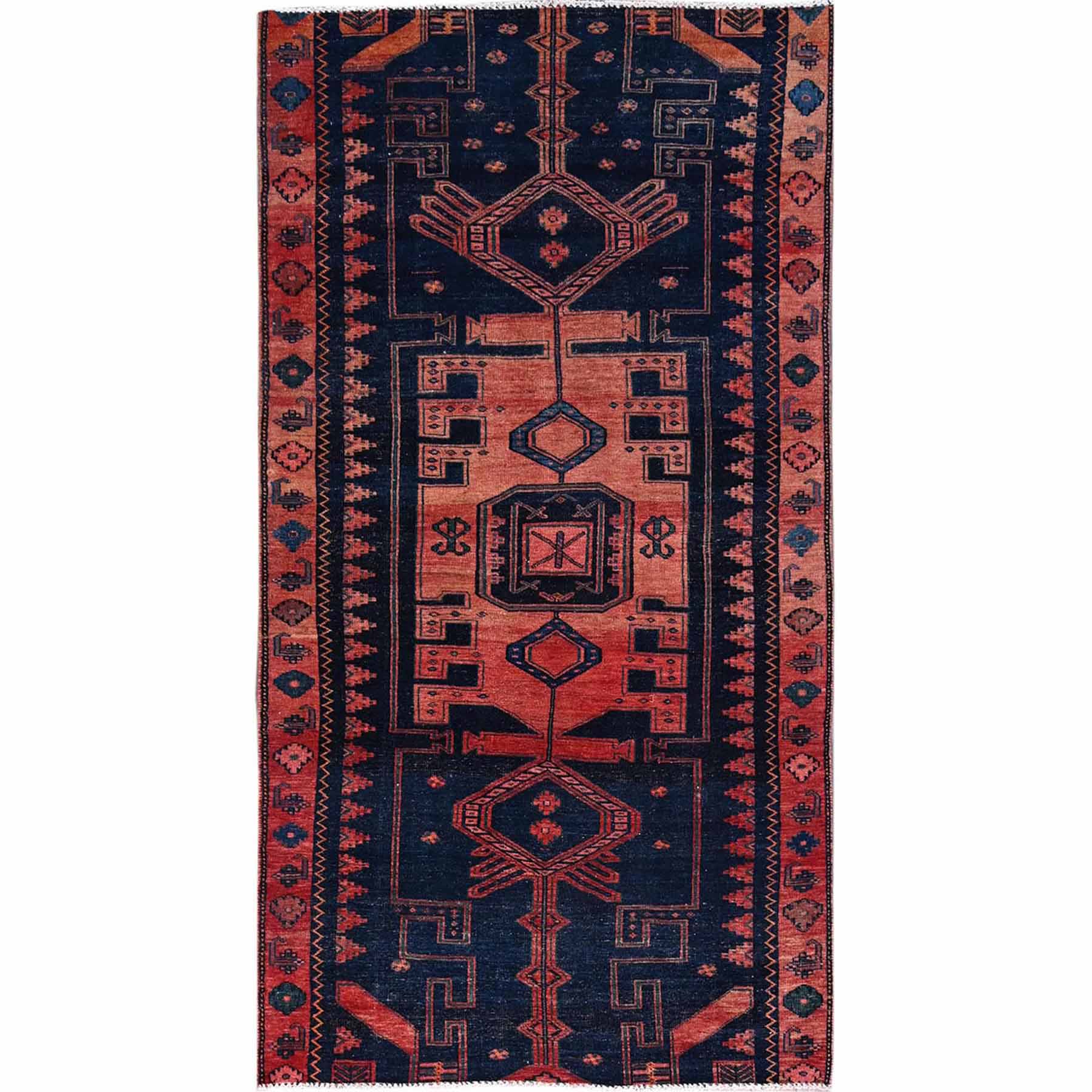 Overdyed-Vintage-Hand-Knotted-Rug-433335