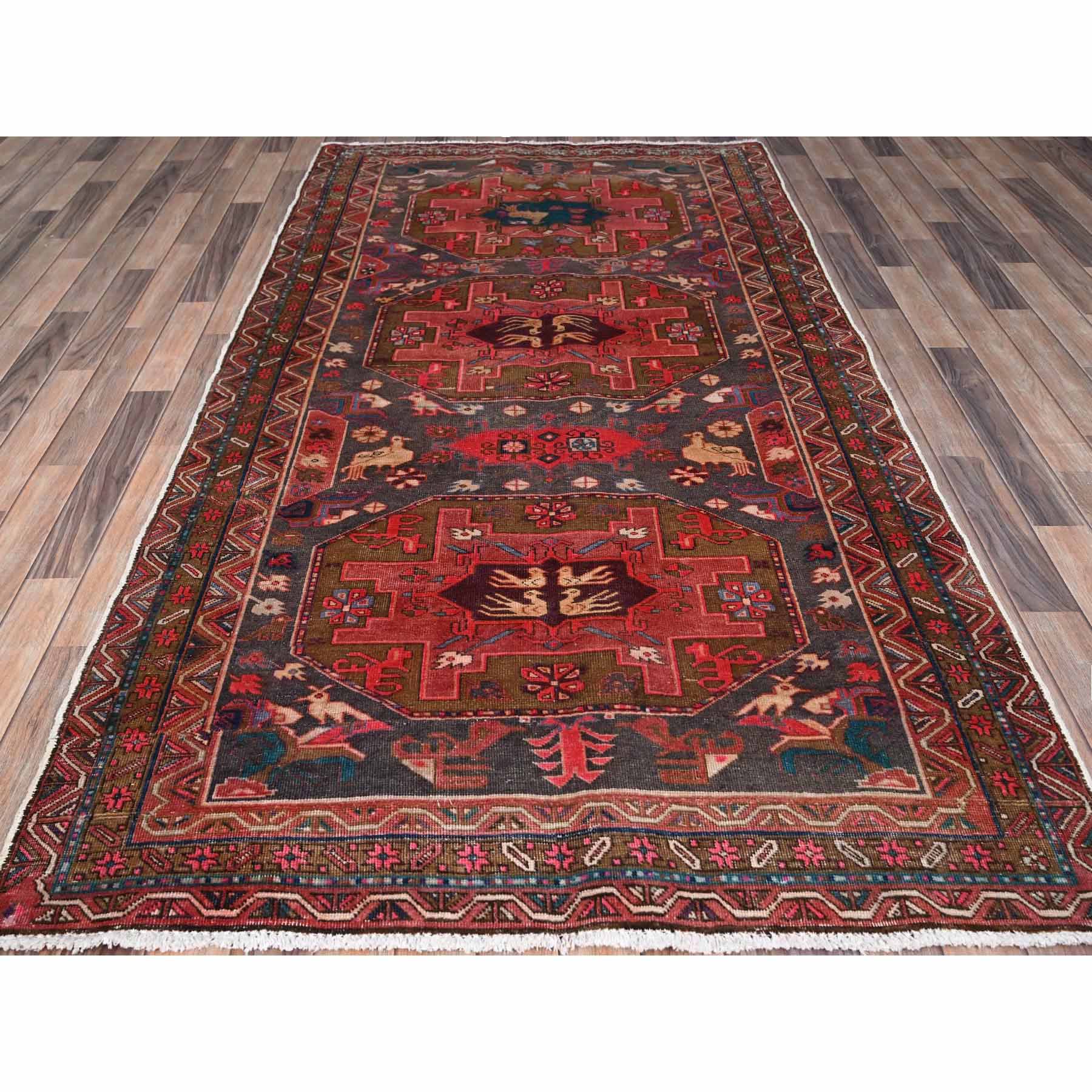 Overdyed-Vintage-Hand-Knotted-Rug-433340