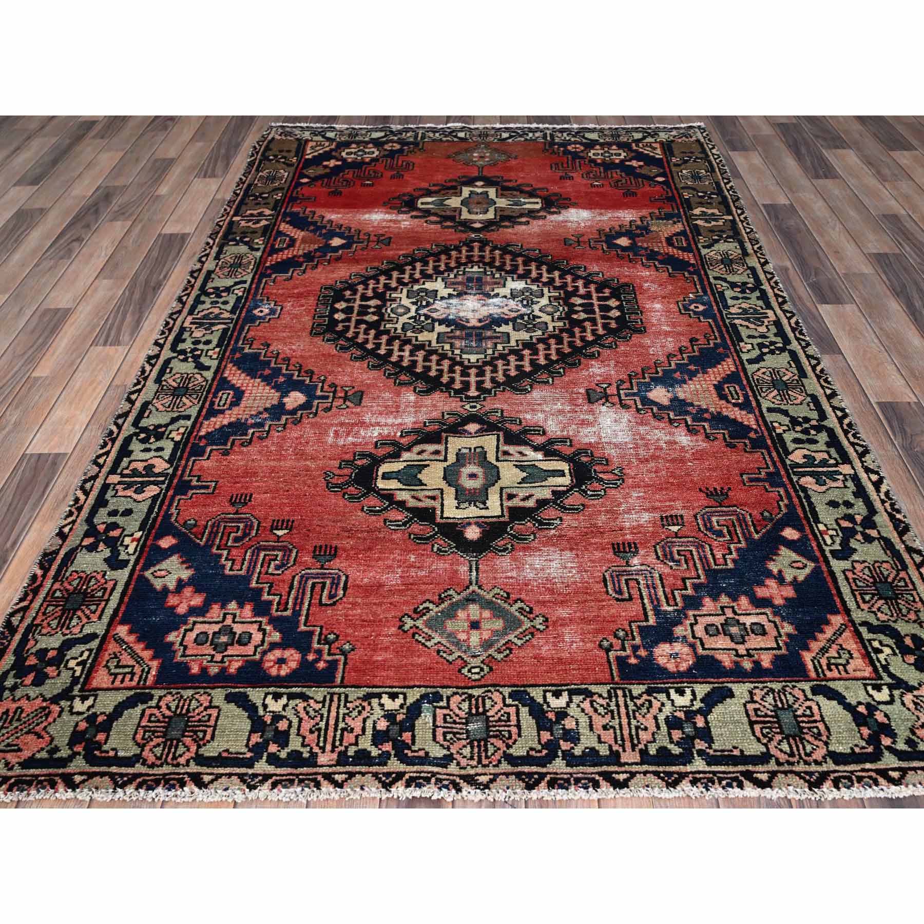 Overdyed-Vintage-Hand-Knotted-Rug-433360