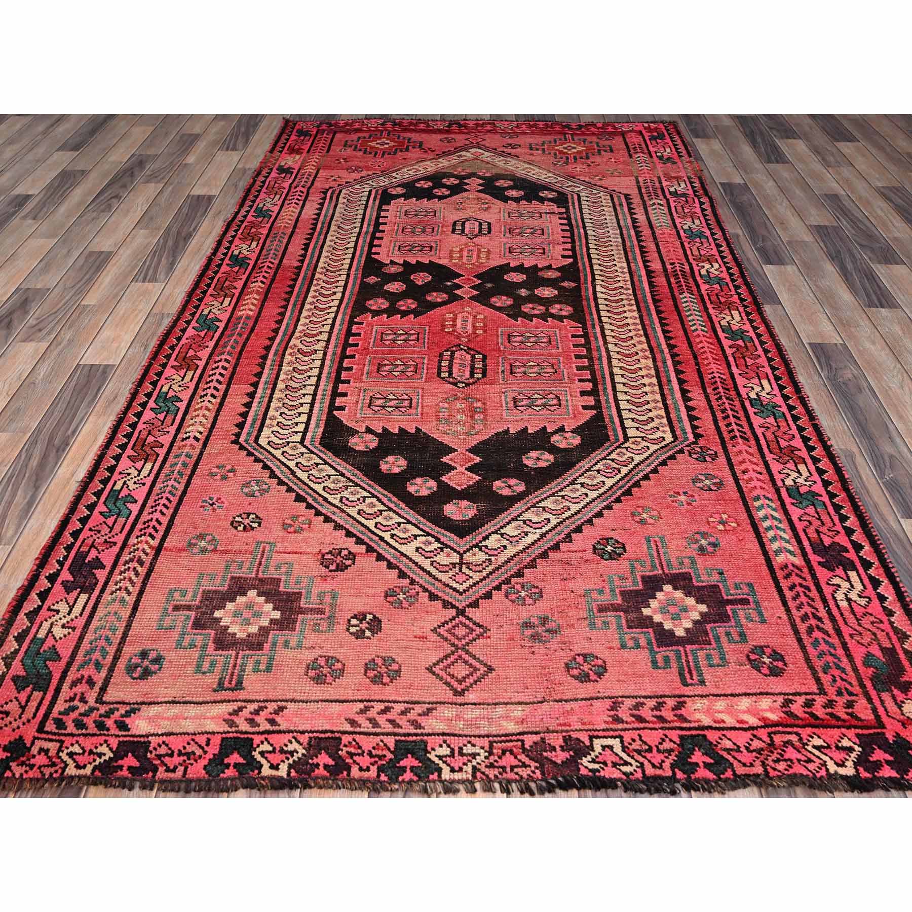 Overdyed-Vintage-Hand-Knotted-Rug-433365